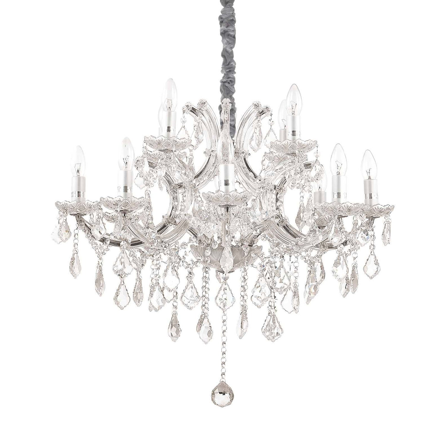 НАПОЛЕОН - Люстра из стекла золотого или серебряного цвета