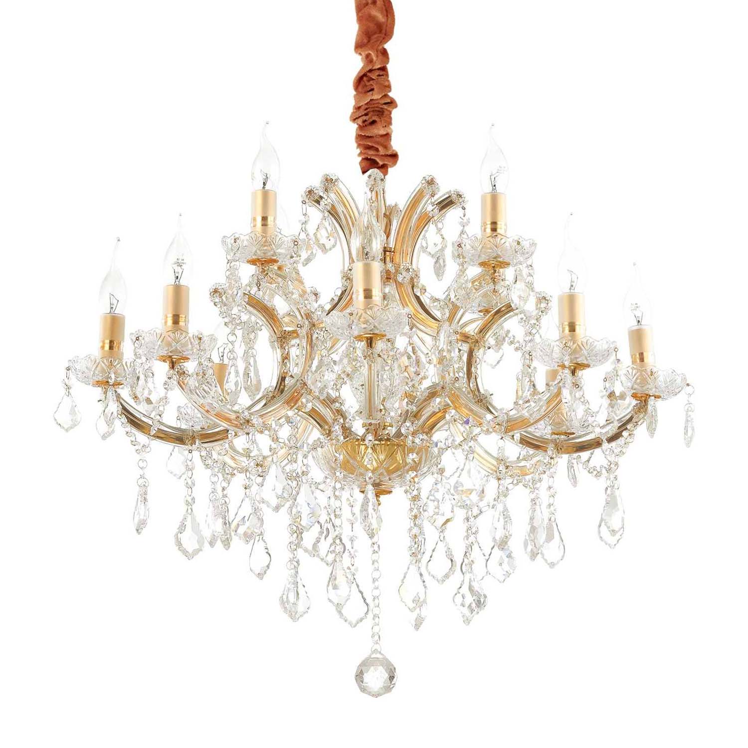 NAPOLEON - Kronleuchter aus goldenem oder silbernem Glas