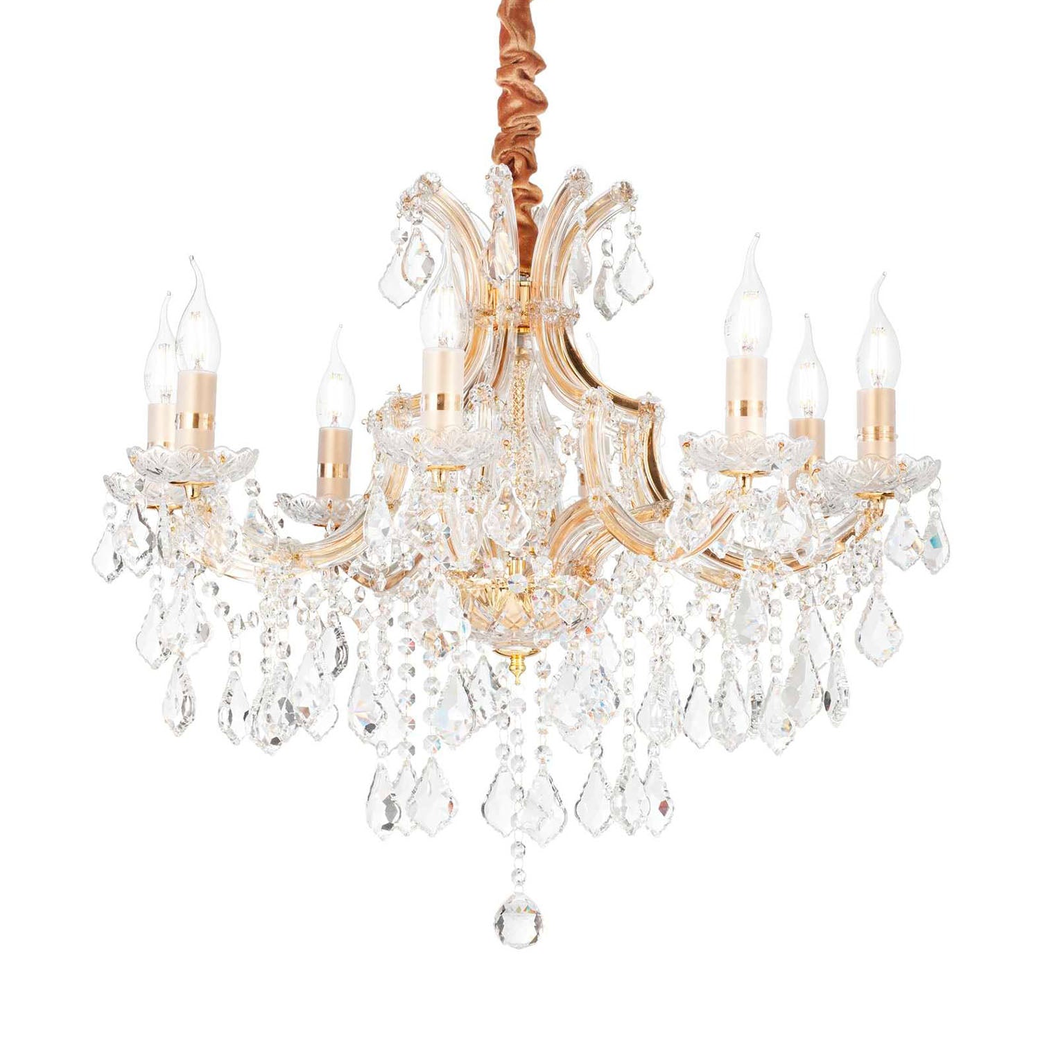 НАПОЛЕОН - Люстра из стекла золотого или серебряного цвета