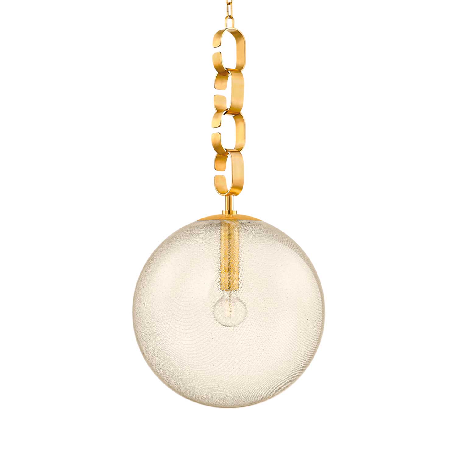 Nessa - Lustre boule en verre design campagne chic