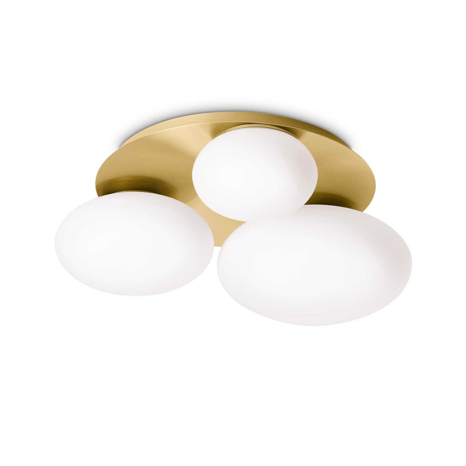 NINFEA - Round ceiling light with white pebbles