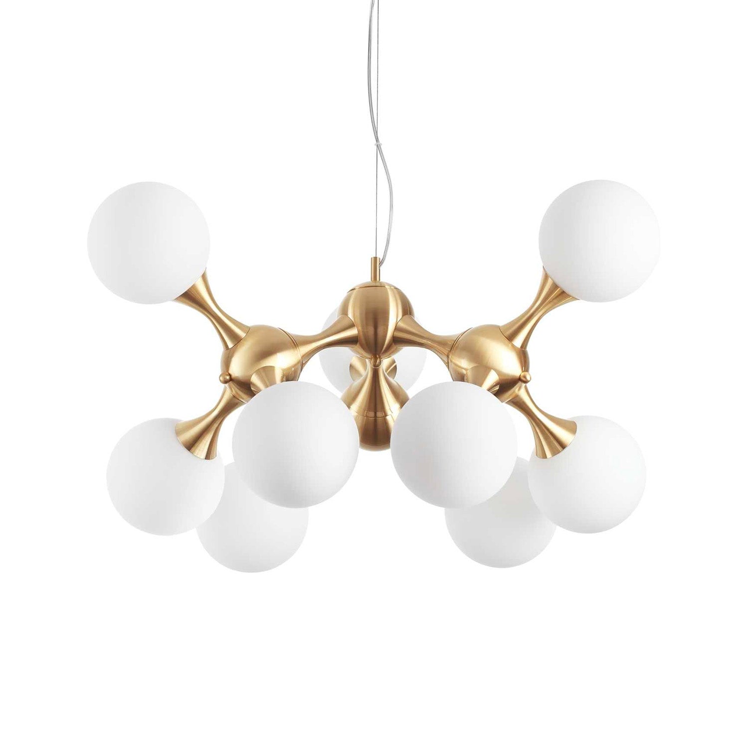 NODI - Atom chrome or golden suspension lamp