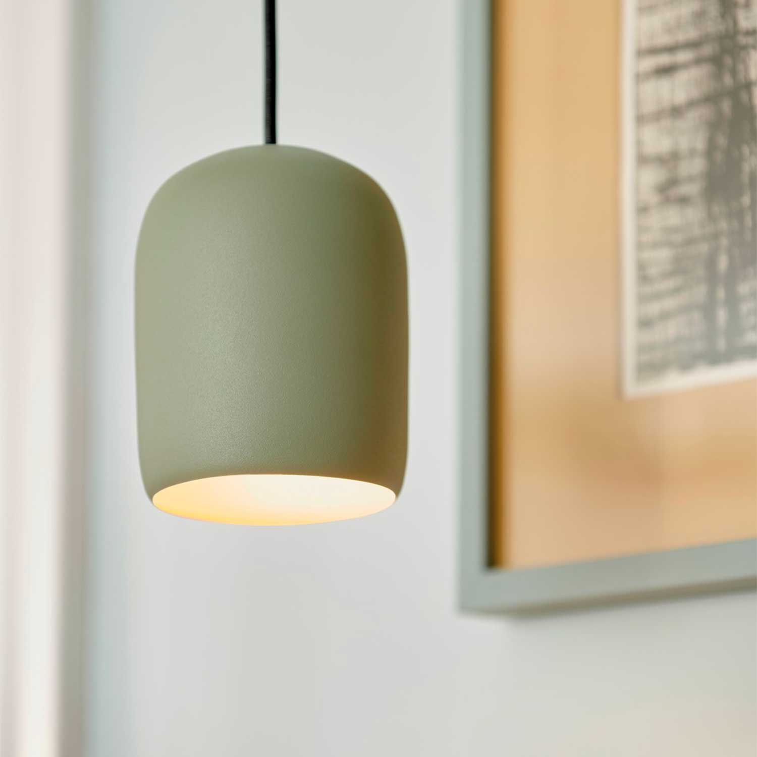 Notti - Suspension en acier coloré pour salon contemporain