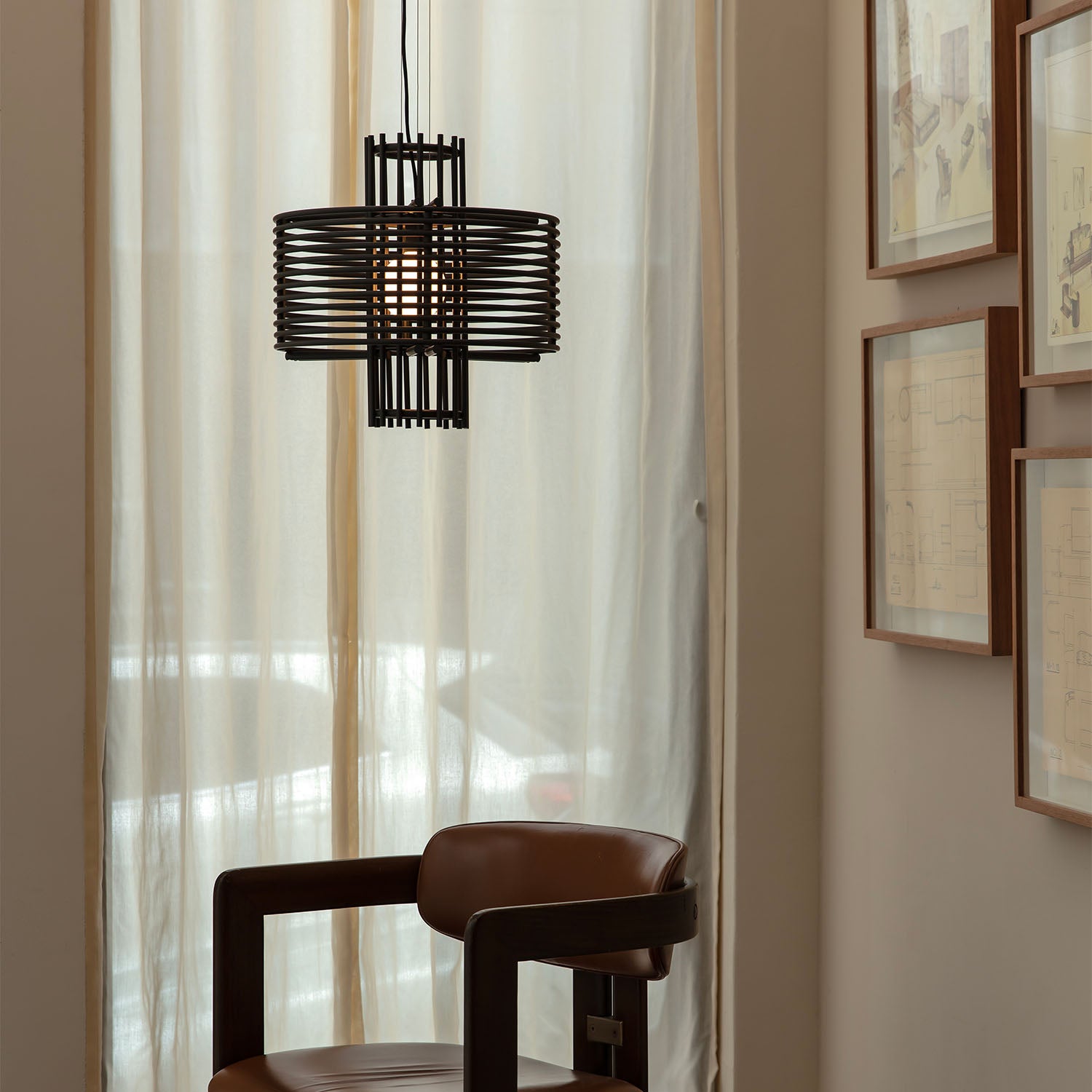 NOVA - Retro-futuristic and avant-garde pendant light