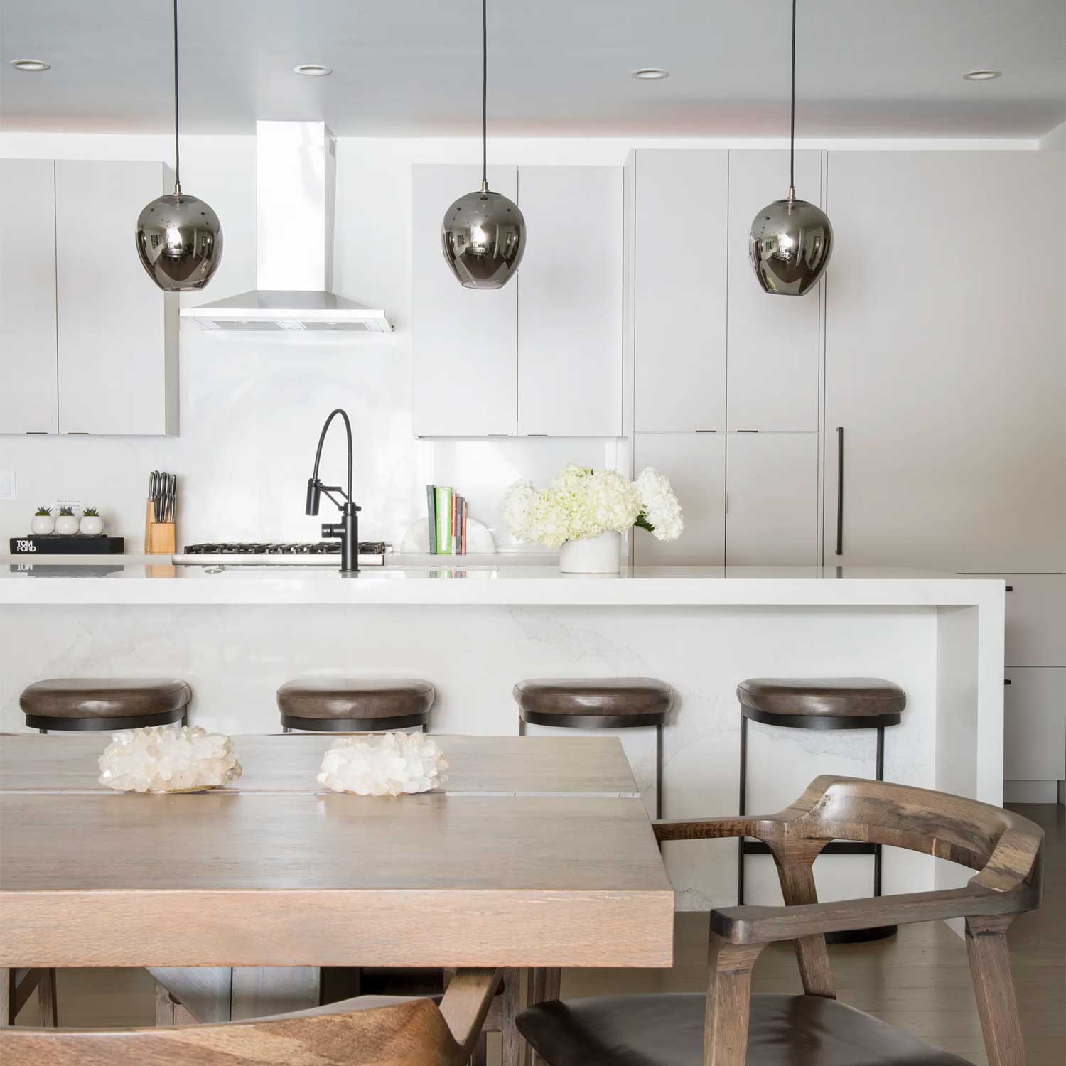 Odyssey - Suspension en verre fumé design contemporain pour cuisine