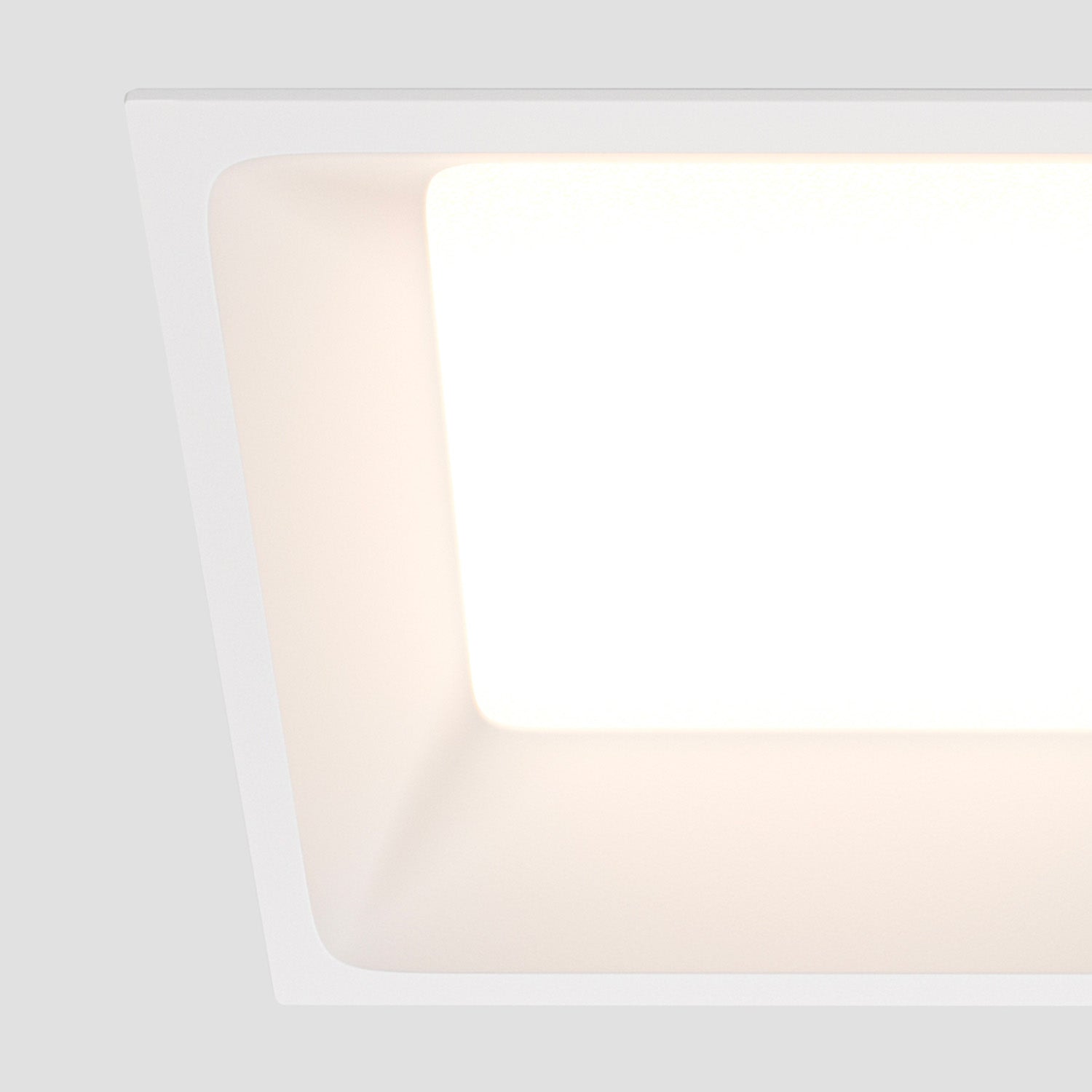 OKNO - White square recessed spotlight, multiple dimensions