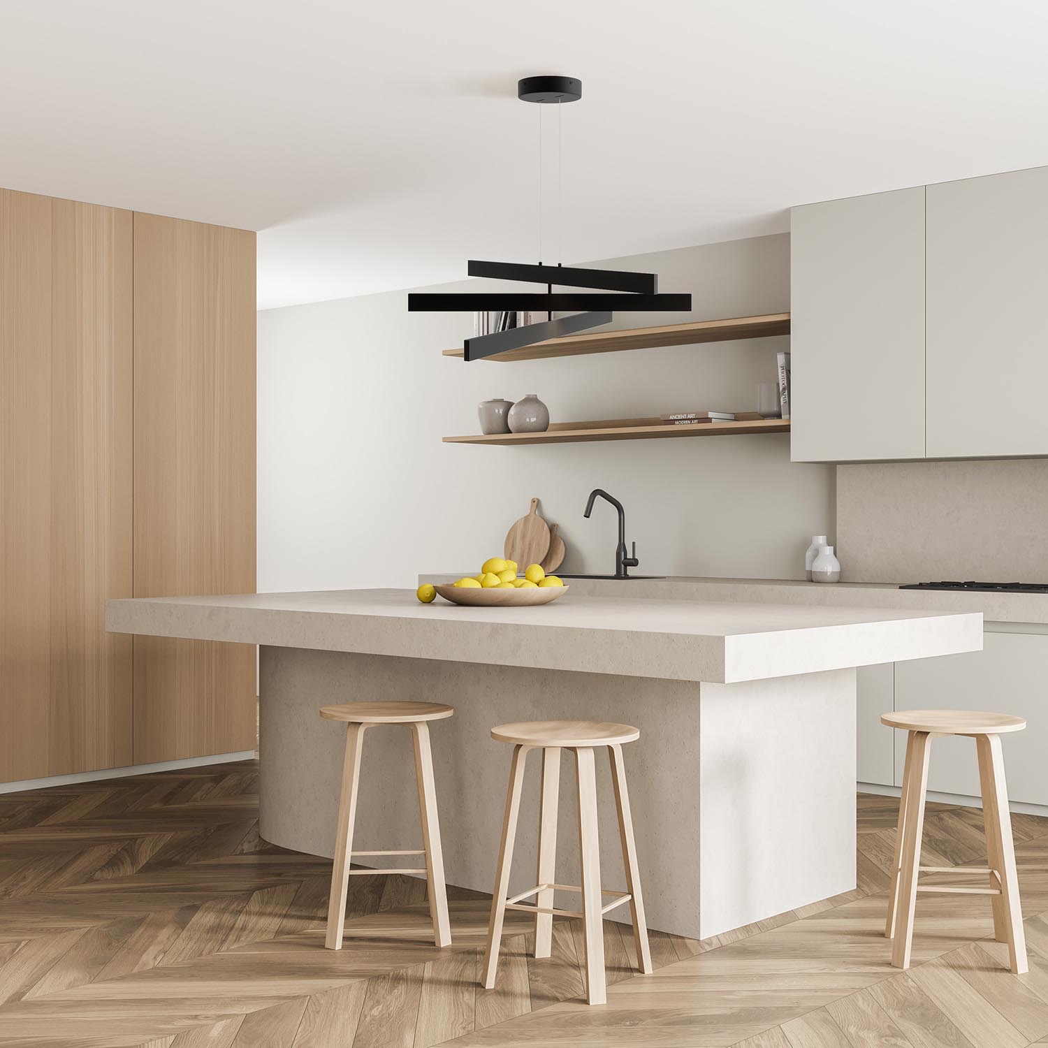 ORIGAMI - LED pendant light with adjustable blades design