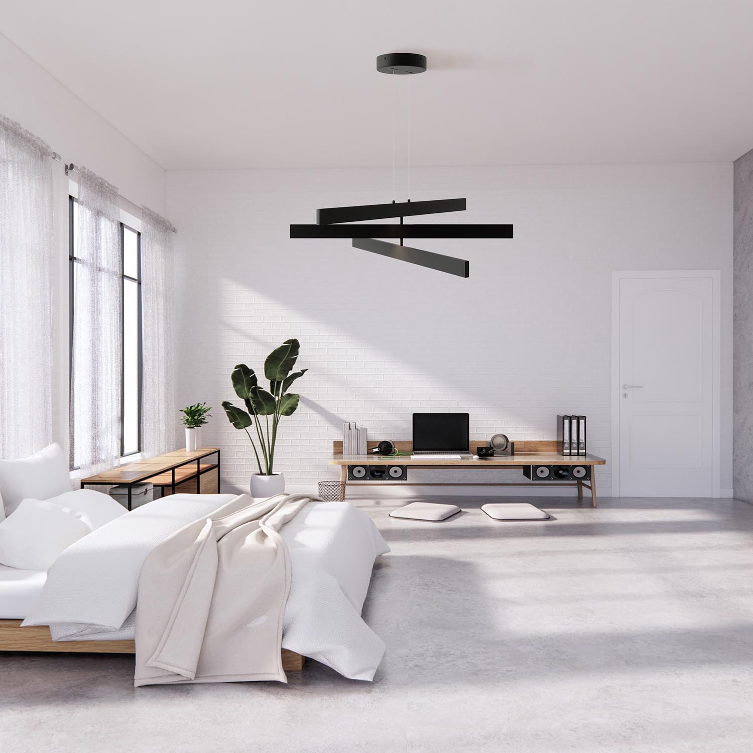 ORIGAMI - LED pendant light with adjustable blades design