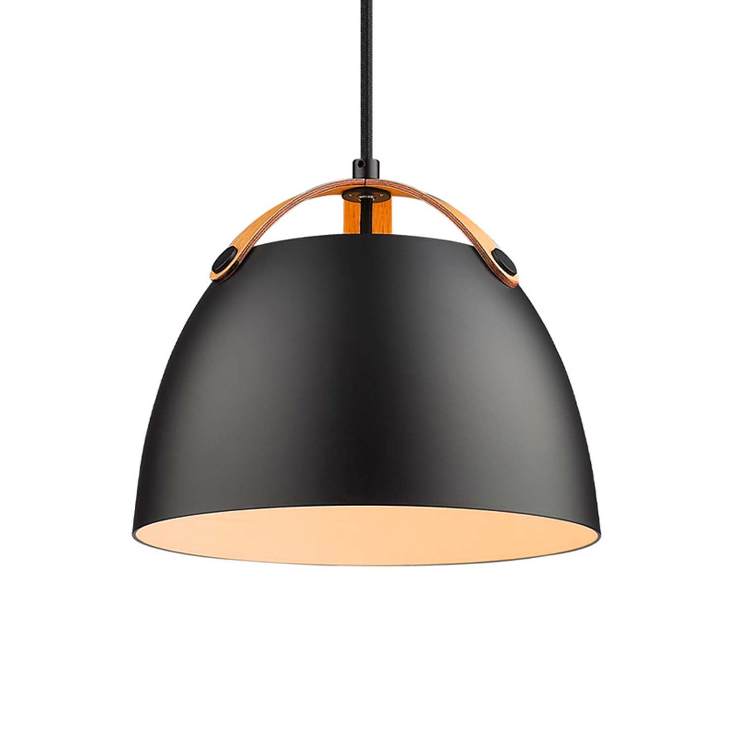 OSLO - Suspension scandinave coupole en alu et bois