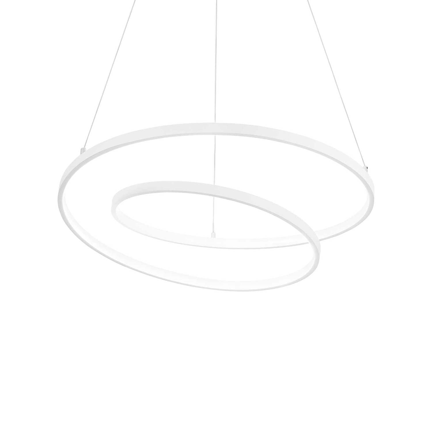 OZ - Sospensione LED serpentina acciaio nero, bianco o dorato