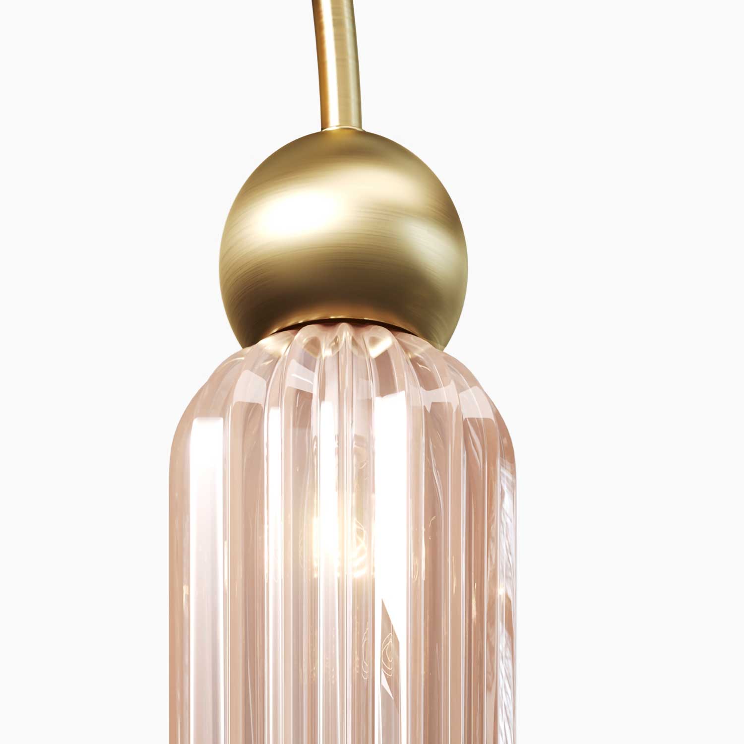 Antic - Chic design chandelier in art deco glass for kitchen
