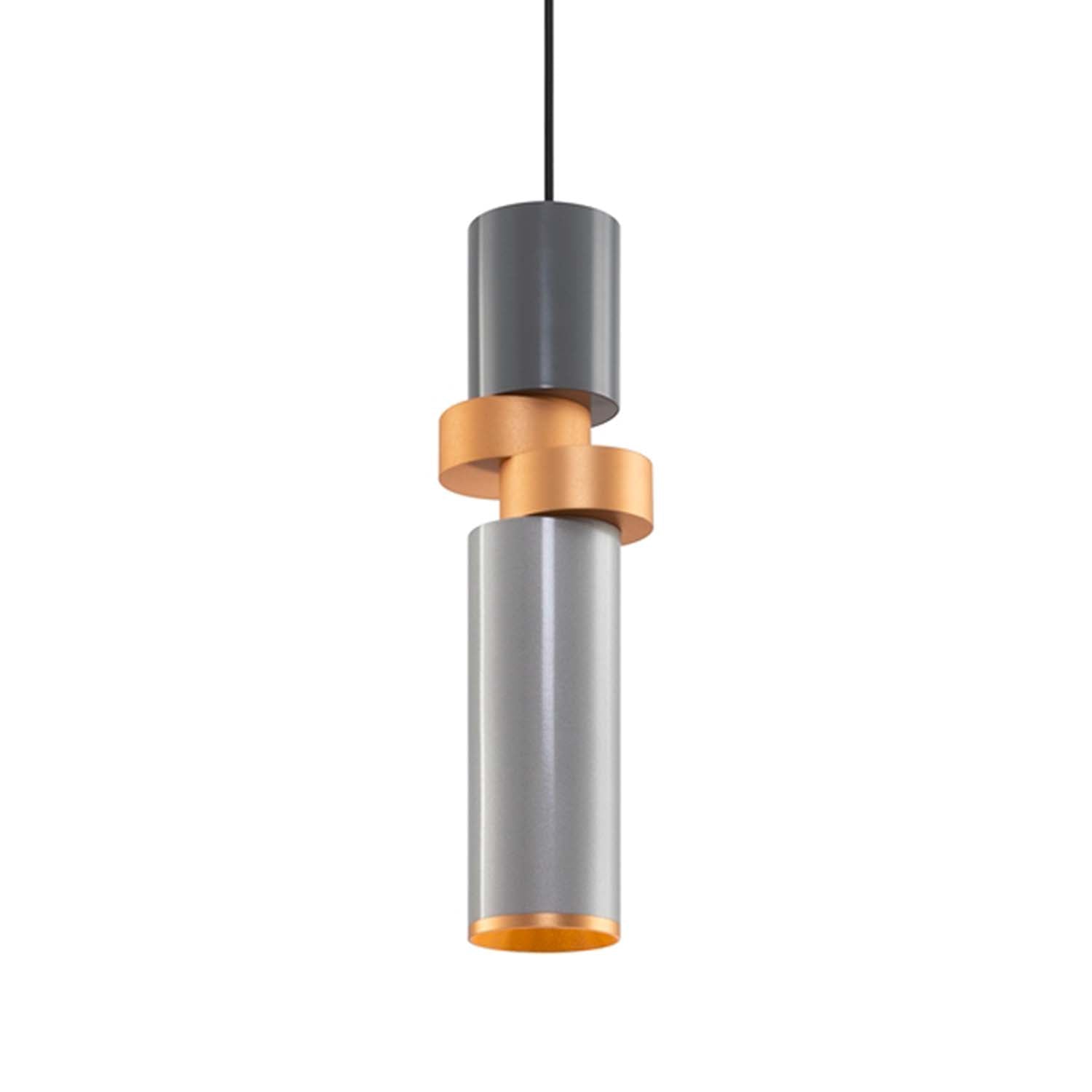 PALETTE - Gray and copper asymmetrical design pendant light