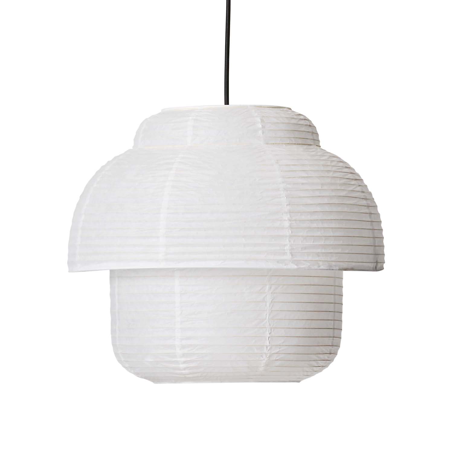 PAPIER Doble - Lámpara de techo con pantalla de papel blanco para habitación zen
