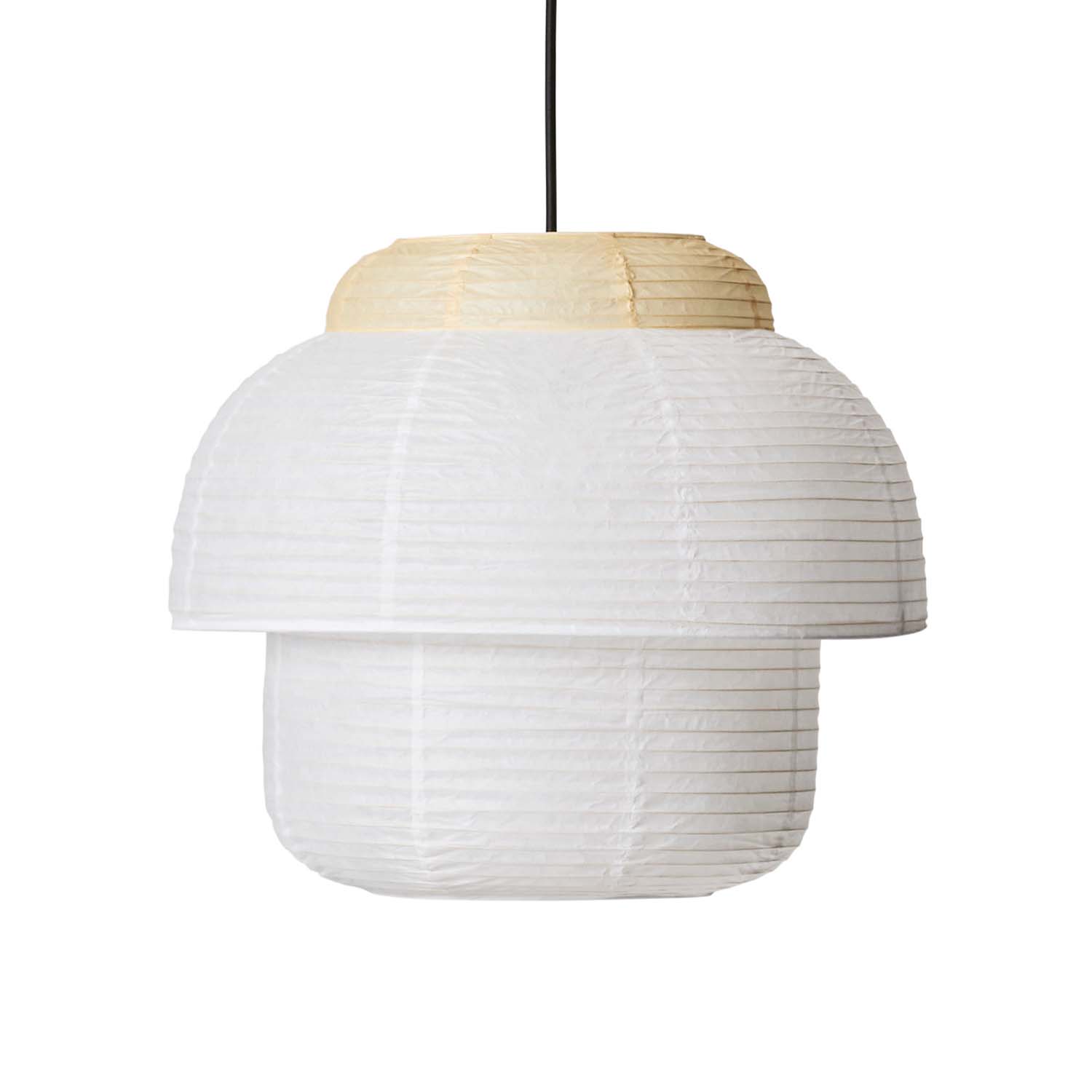 PAPIER Doble - Lámpara de techo con pantalla de papel blanco para habitación zen
