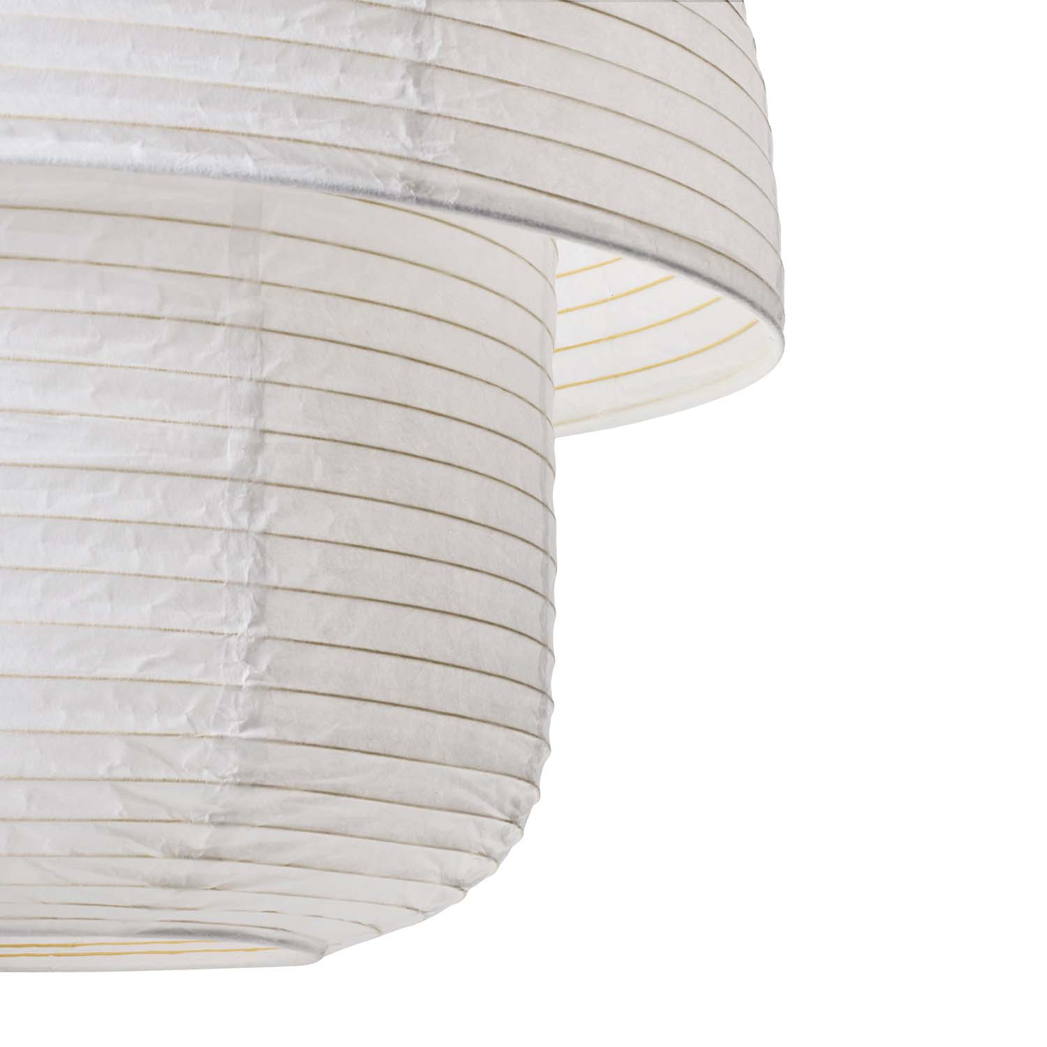 PAPIER Doble - Lámpara de techo con pantalla de papel blanco para habitación zen