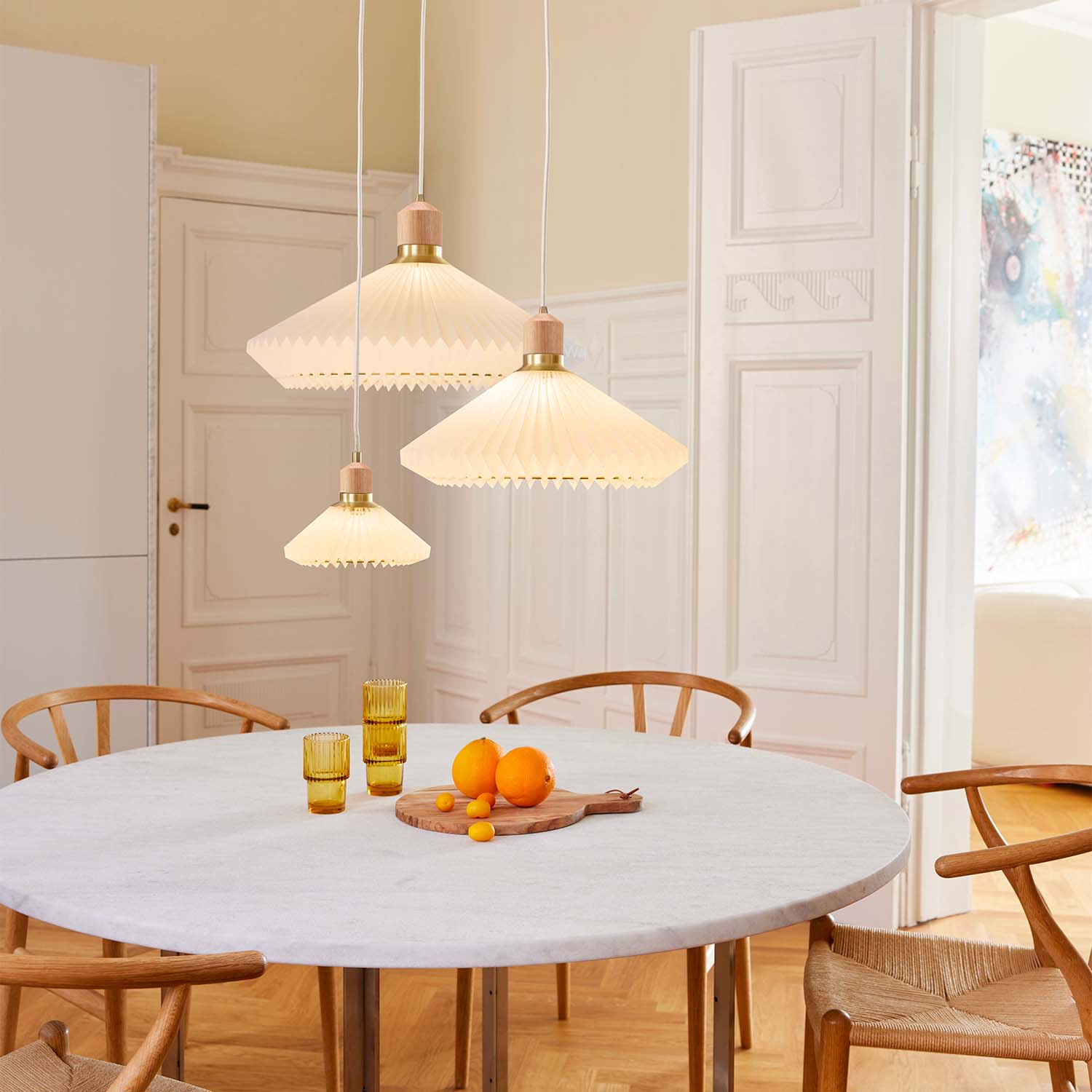 PARIS - Винтажная подвеска с плиссировкой, конический дизайн