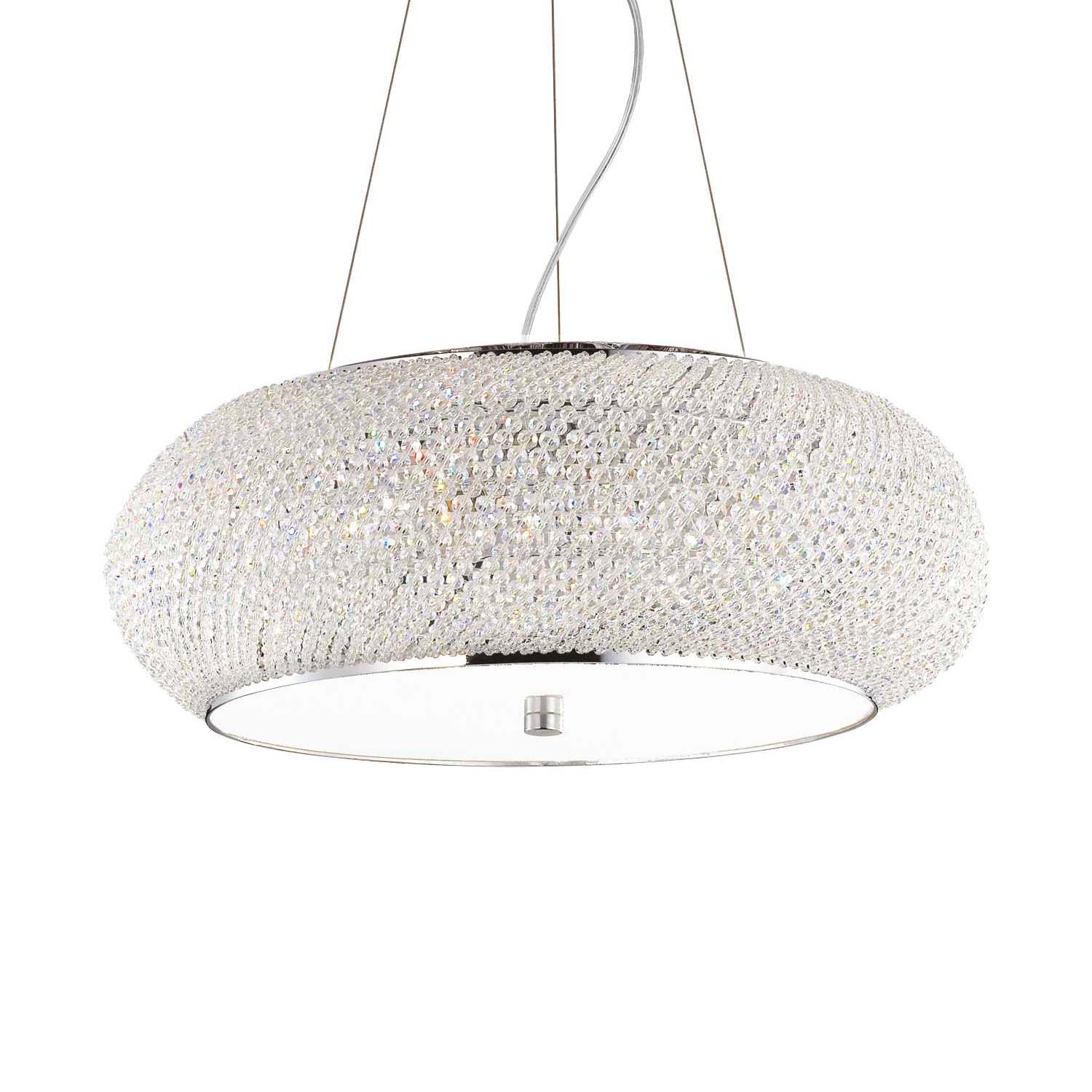 PASHA - Luxurious chandelier with transparent or golden crystal facets