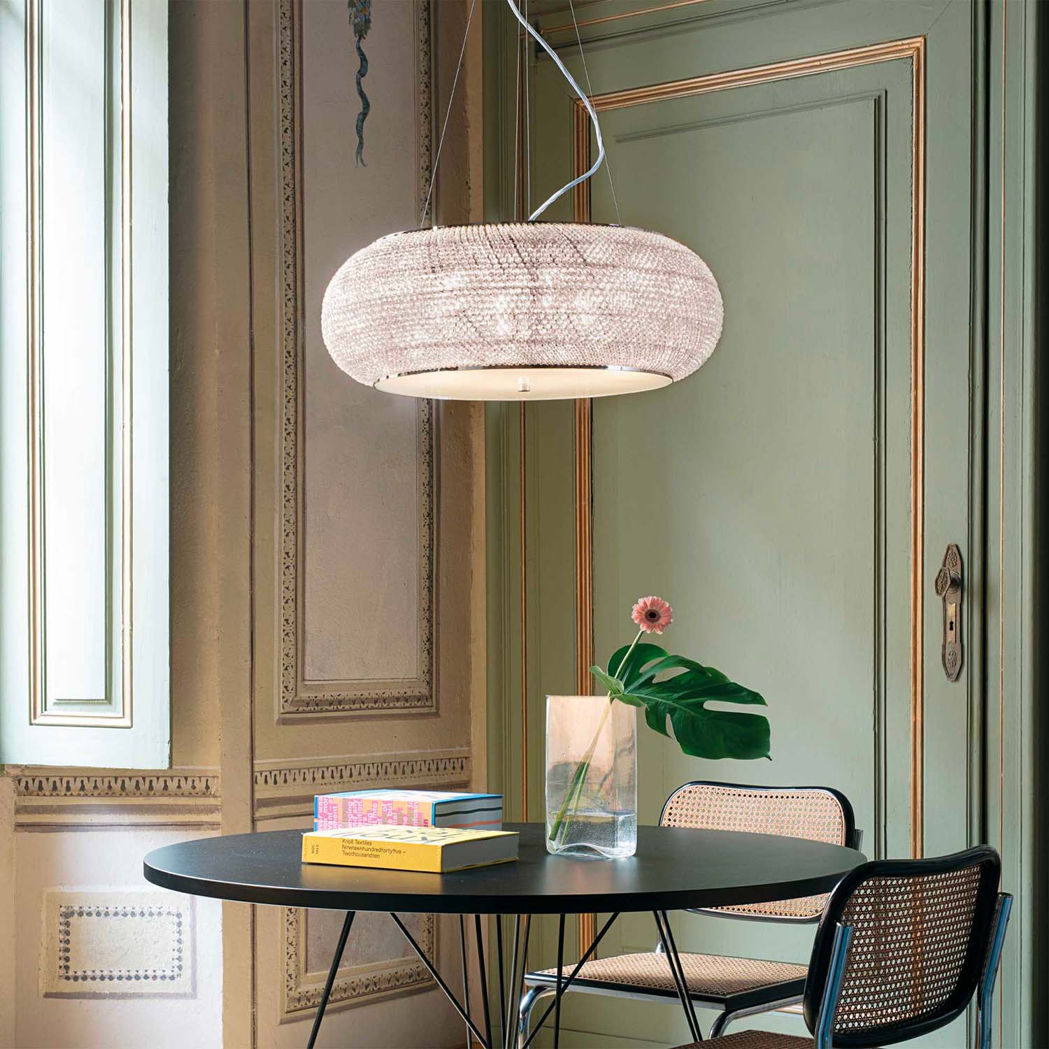 PASHA - Luxurious chandelier with transparent or golden crystal facets