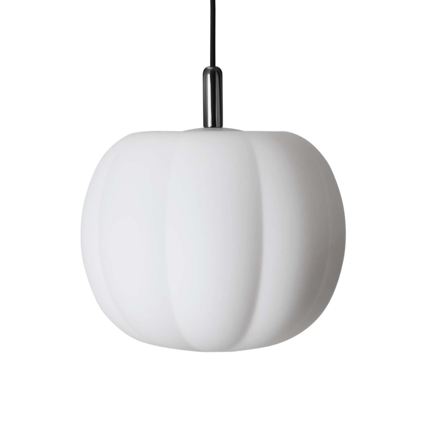 PEPO - Sospensione zucca in vetro soffiato bianco opaco