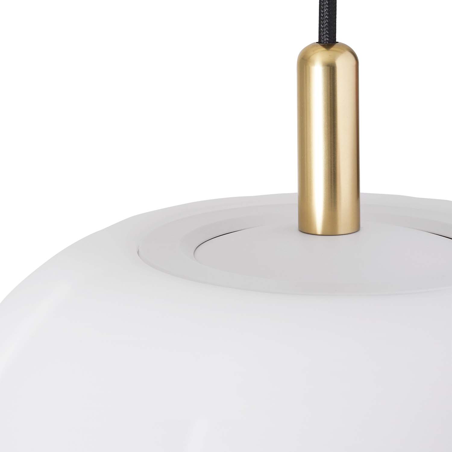 PEPO - Sospensione zucca in vetro soffiato bianco opaco