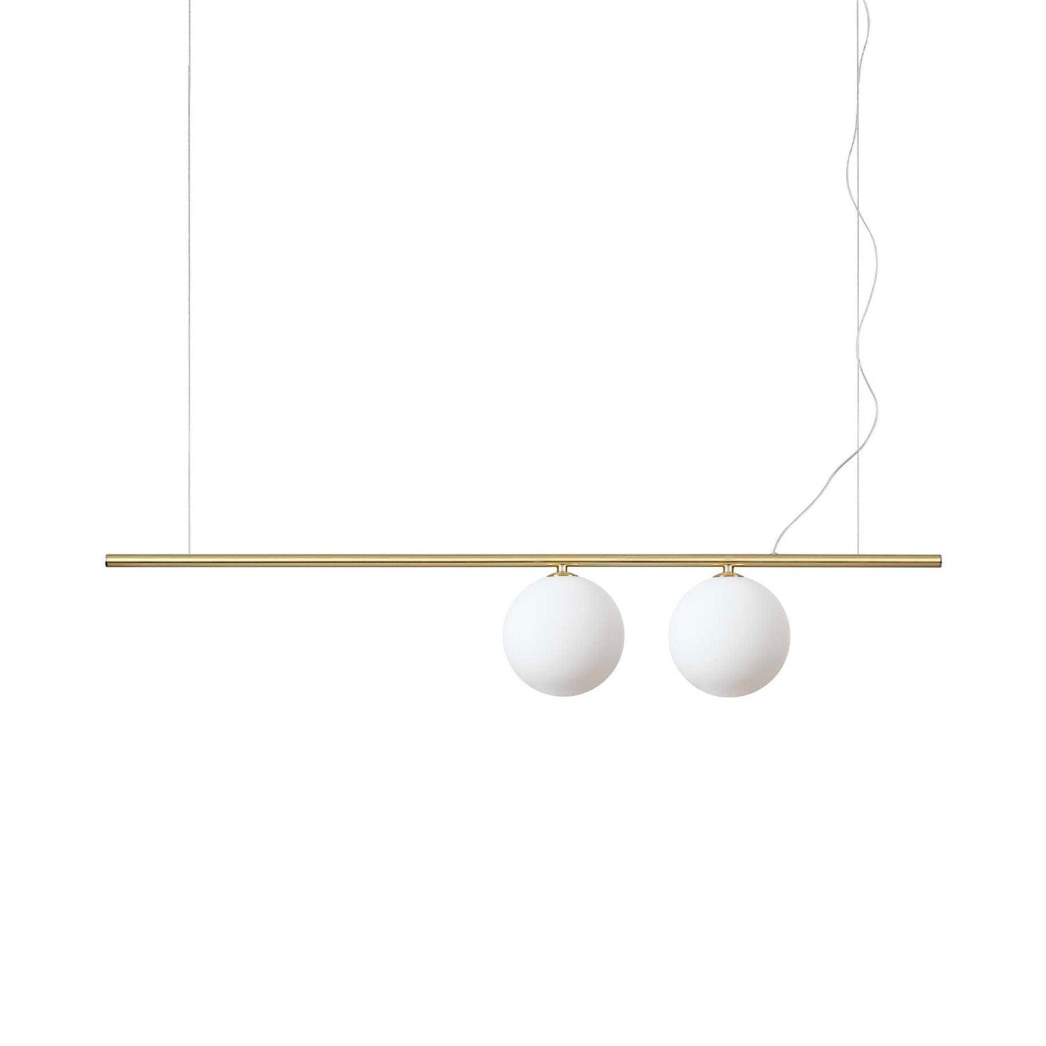 PERLINE - Suspension linéaire design avec boules en verre