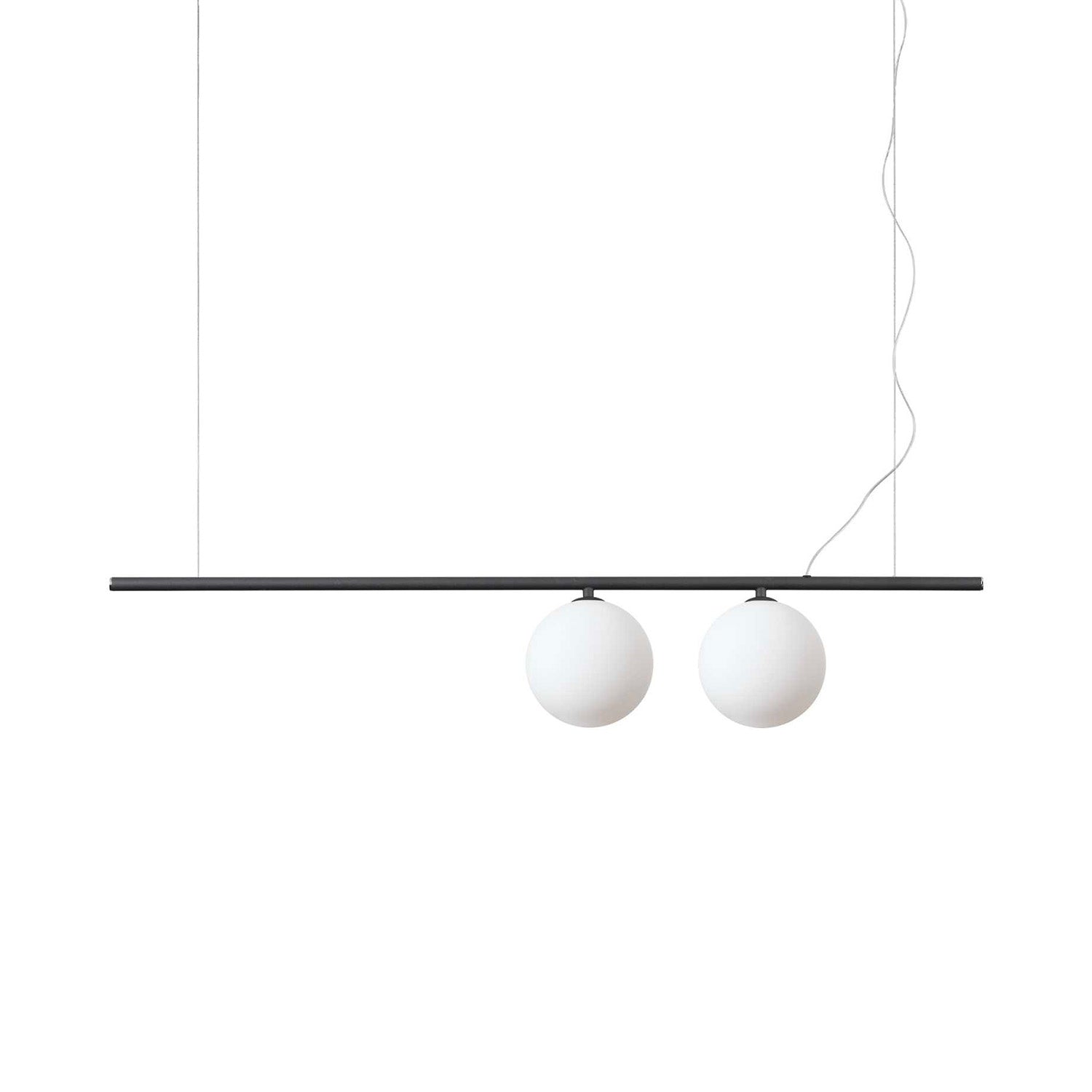 PERLINE - Design lineare Pendelleuchte mit Glaskugeln