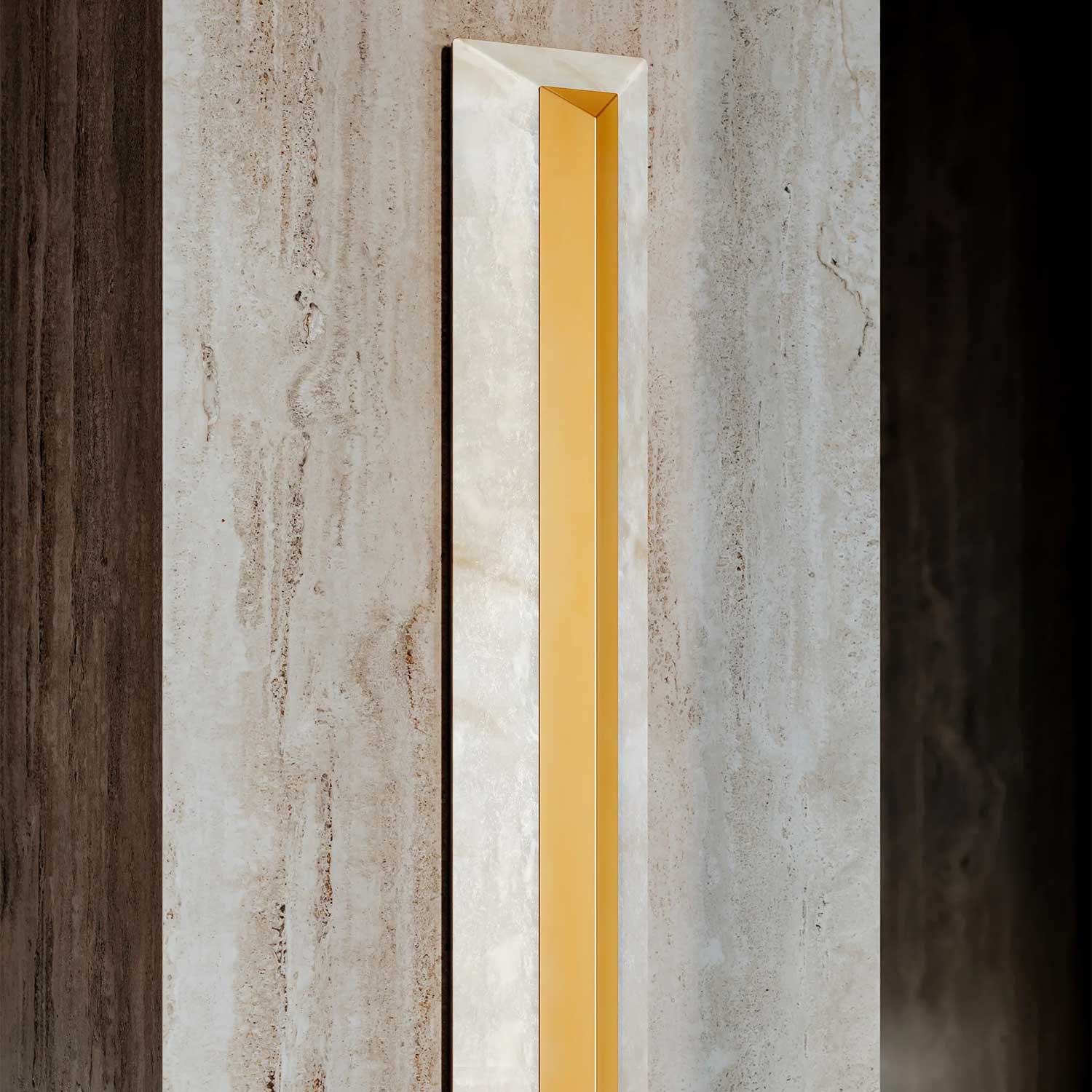 Perth - Applique murale LED design en marbre et laiton chic