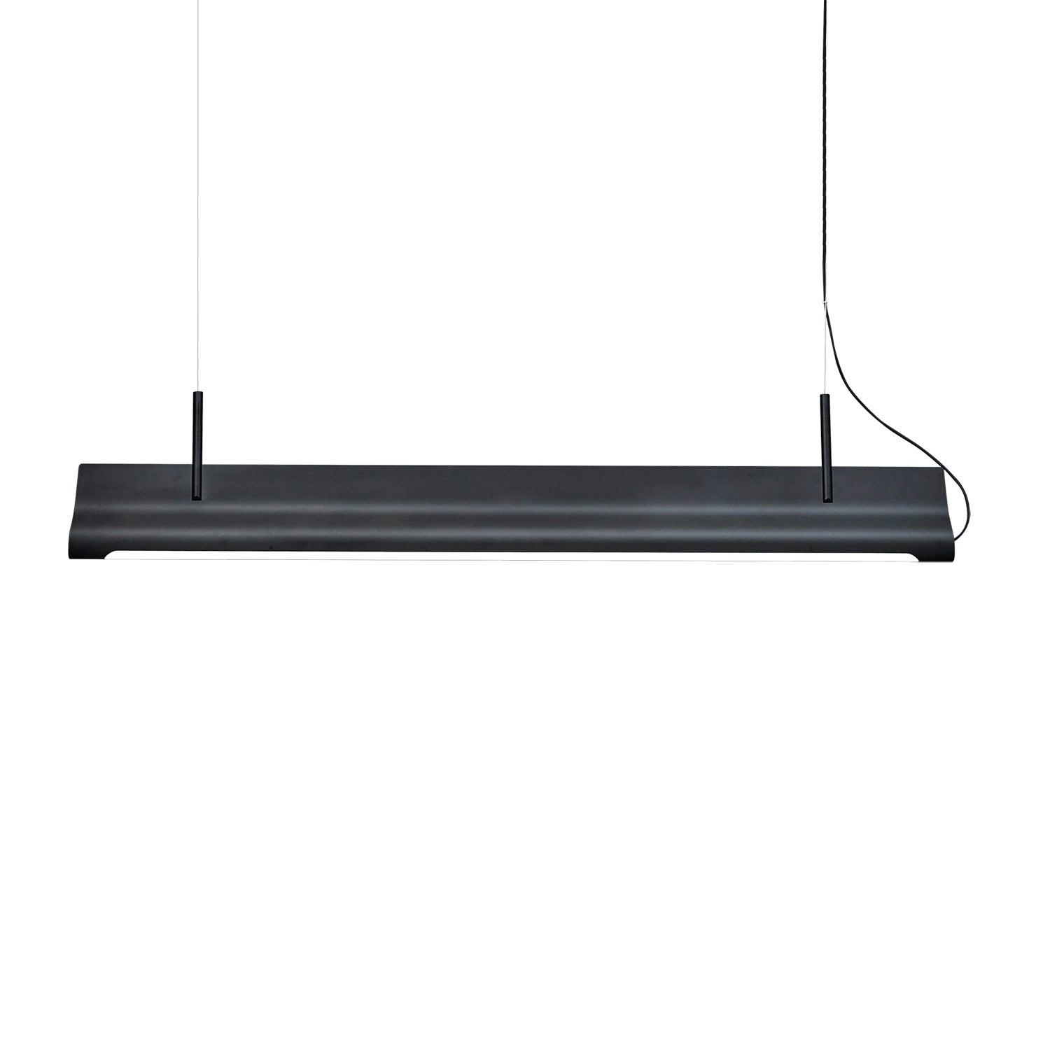 PINCH - Lámpara colgante tubular negra o acero