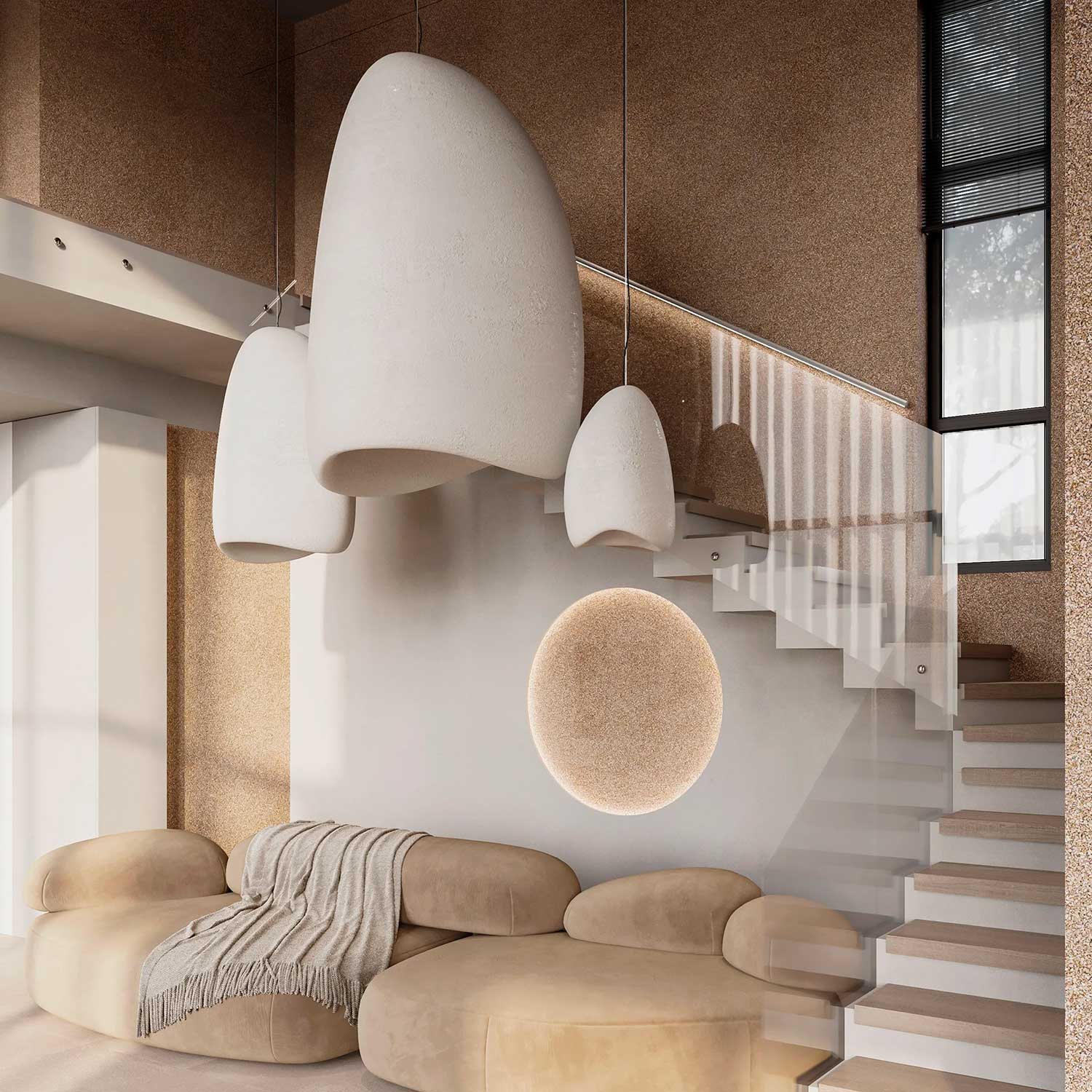 PLAVNYK - Wabi-sabi design pendant light for interior