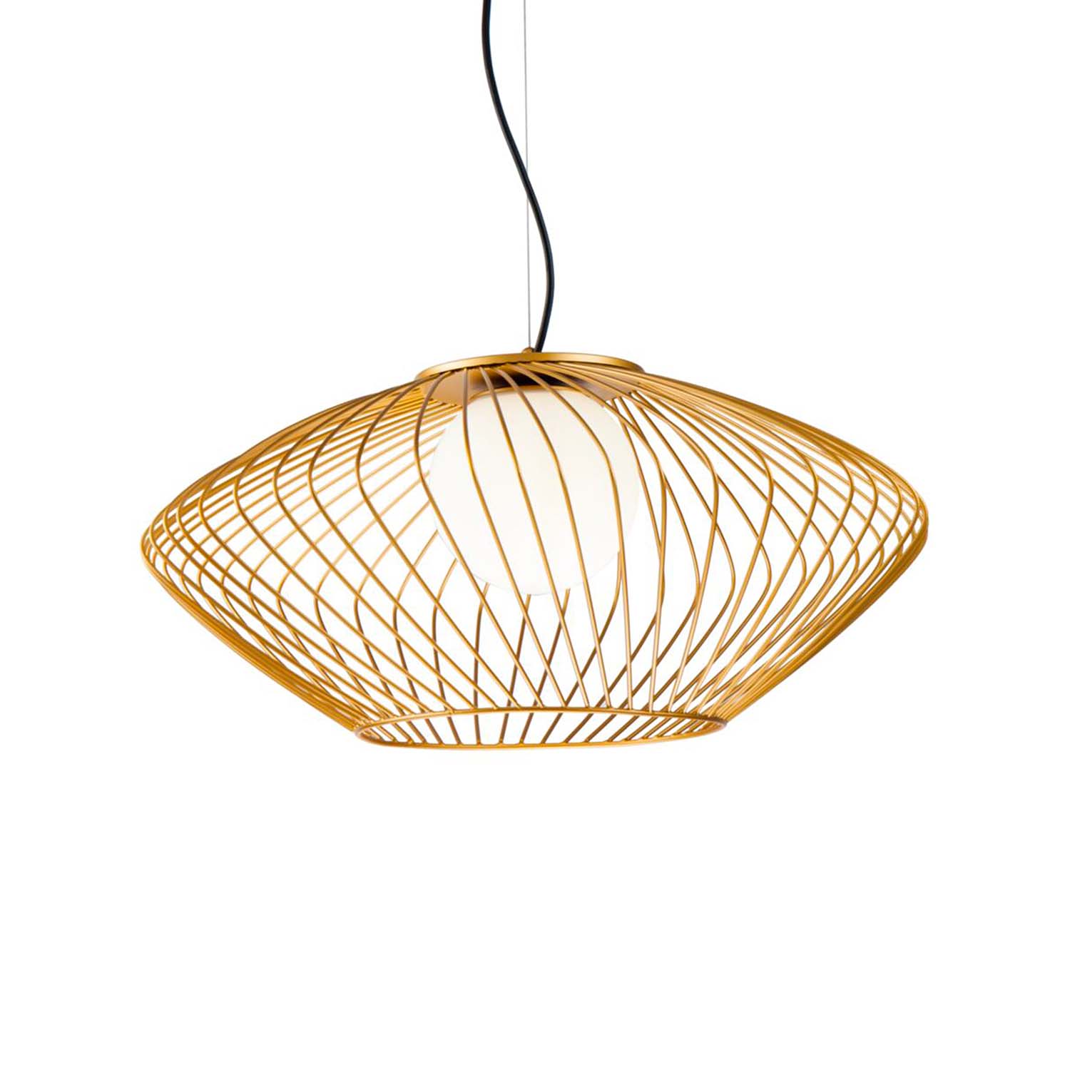 PLEC - Vintage gold or black cage pendant light