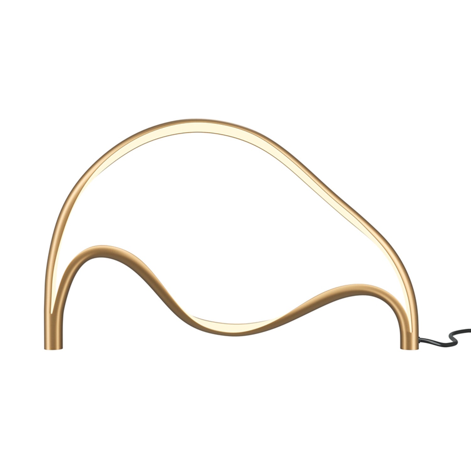PLONS - Lampe de table design vague en laiton