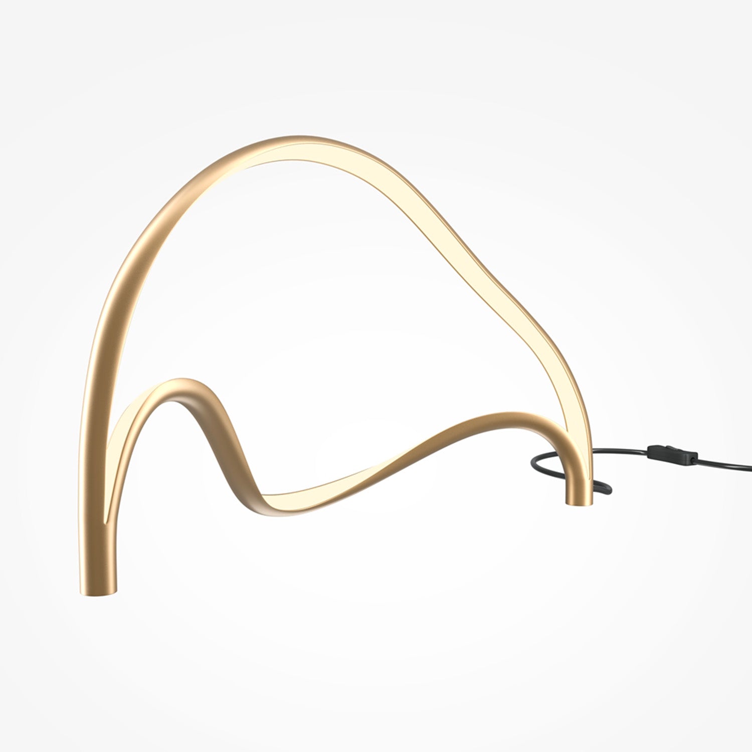 PLONS - Lampe de table design vague en laiton