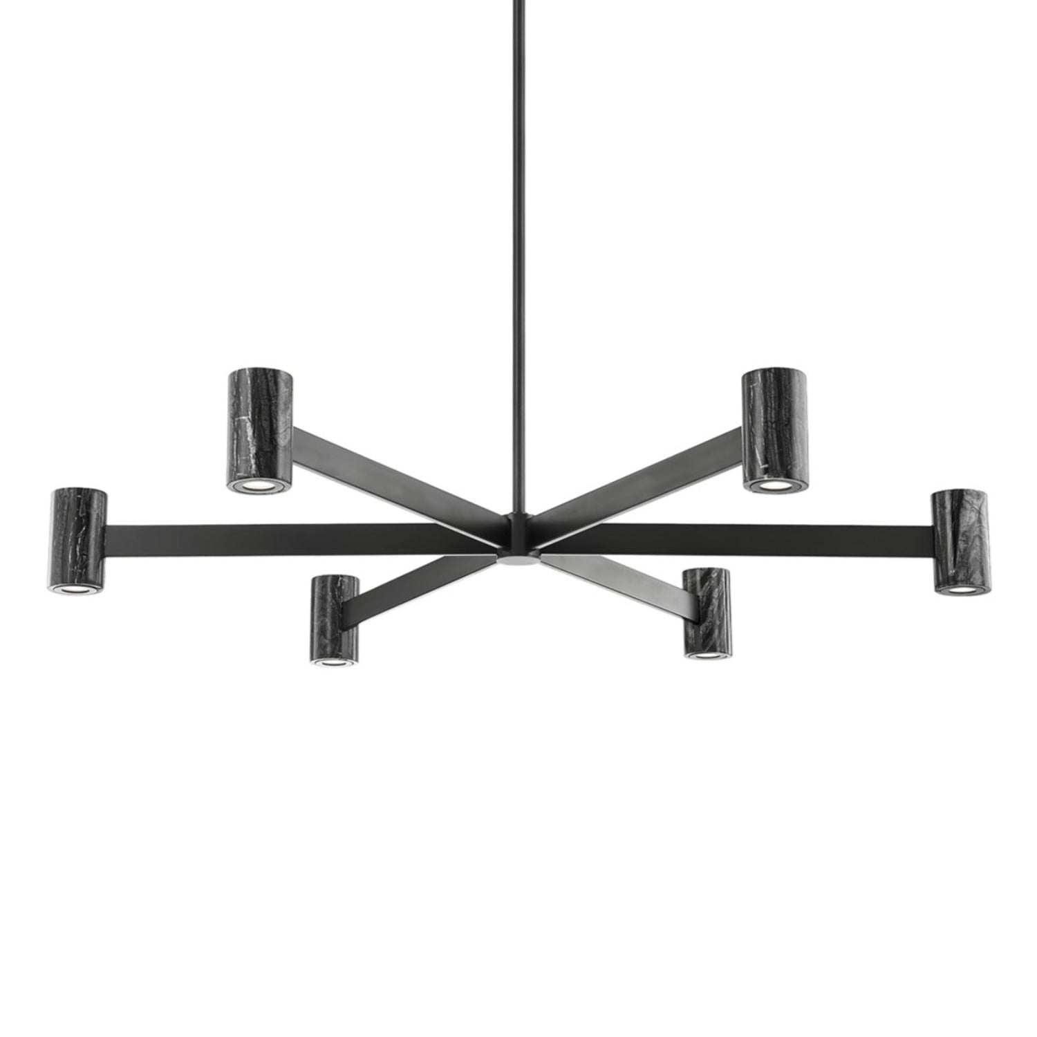 PREDOCK - Lustre en acier et marbre noir luxueux et design