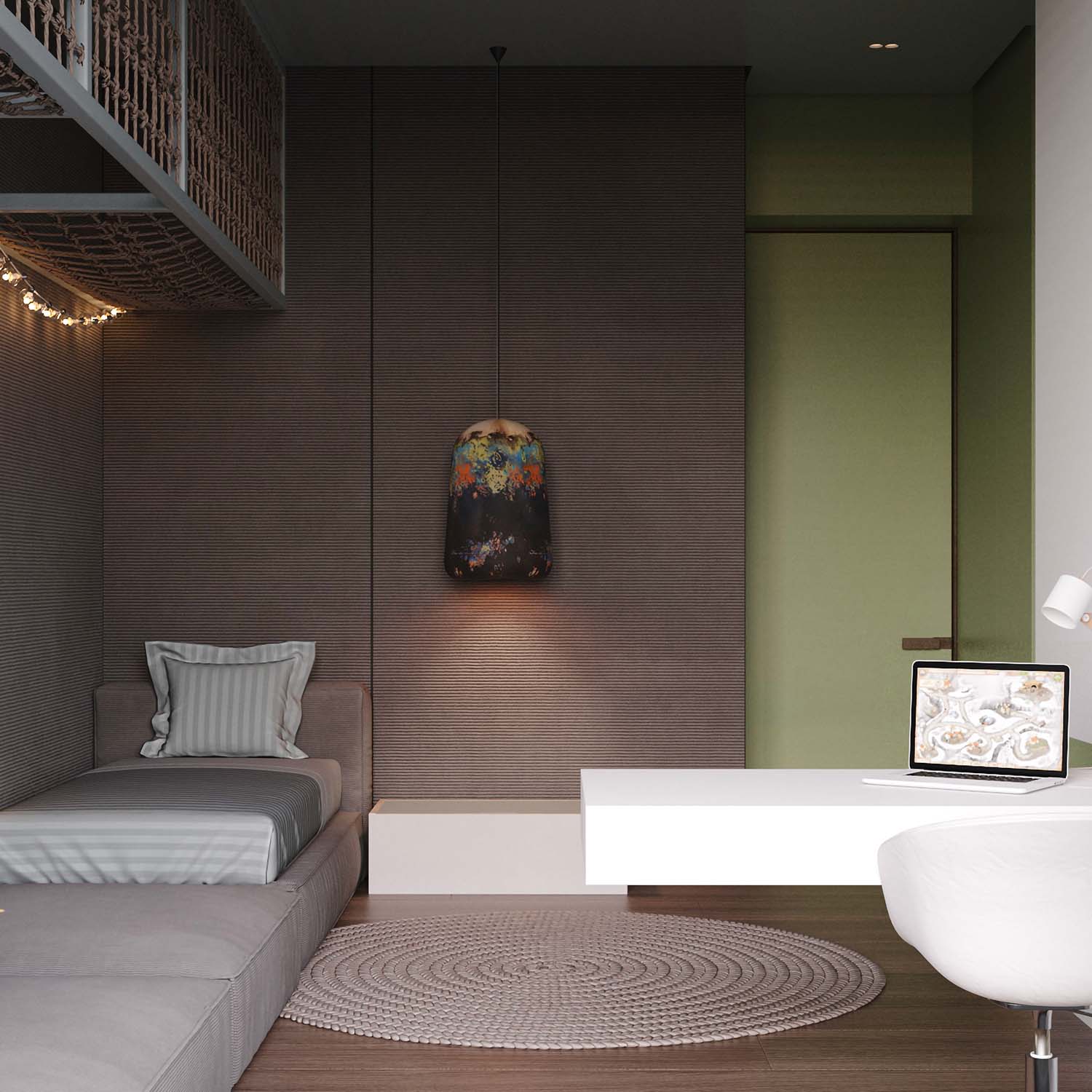 PRIANYK - Lámpara de cerámica artesanal de diseño para salón