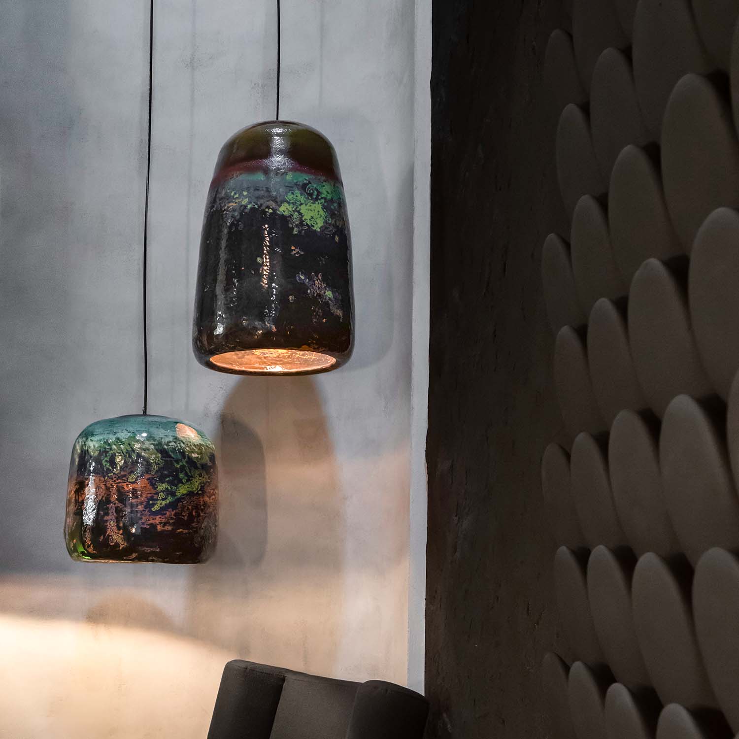 PRIANYK - Lámpara de cerámica artesanal de diseño para salón