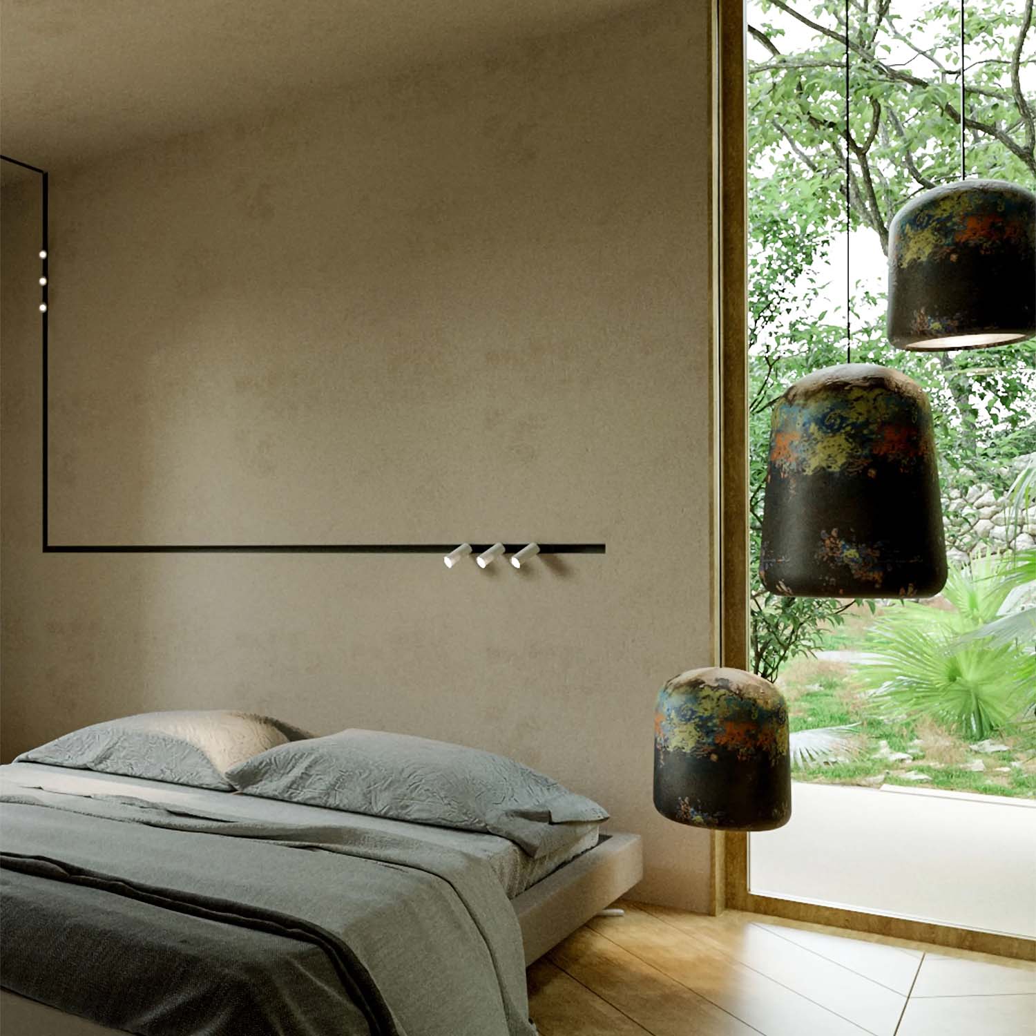 PRIANYK - Lámpara de cerámica artesanal de diseño para salón