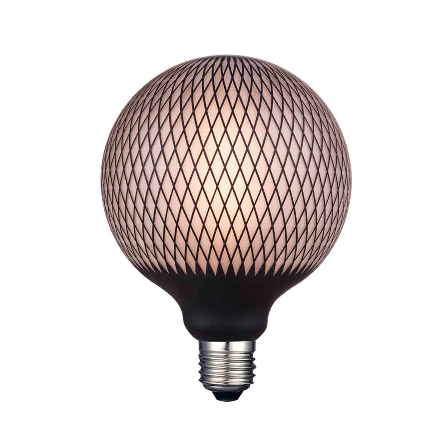 Print - LED Bulb E27 black printed design