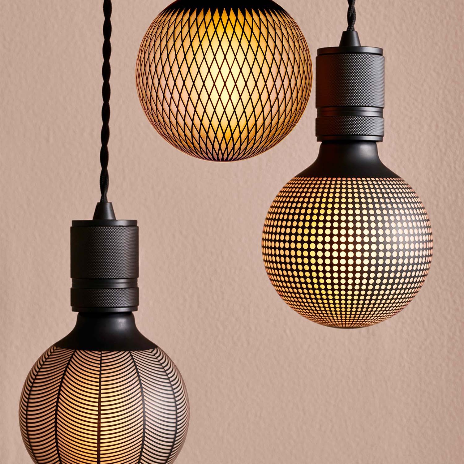 Print - Ampoule LED E27 design imprimé noir