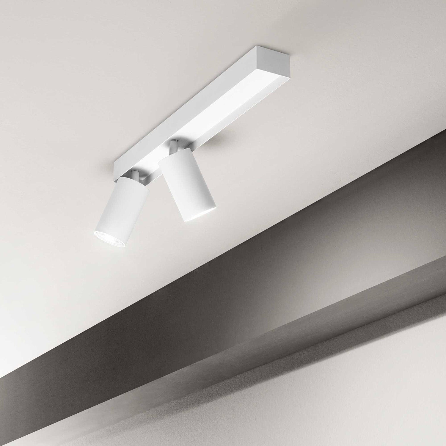 PROFILO - Black or white track spotlight ceiling light