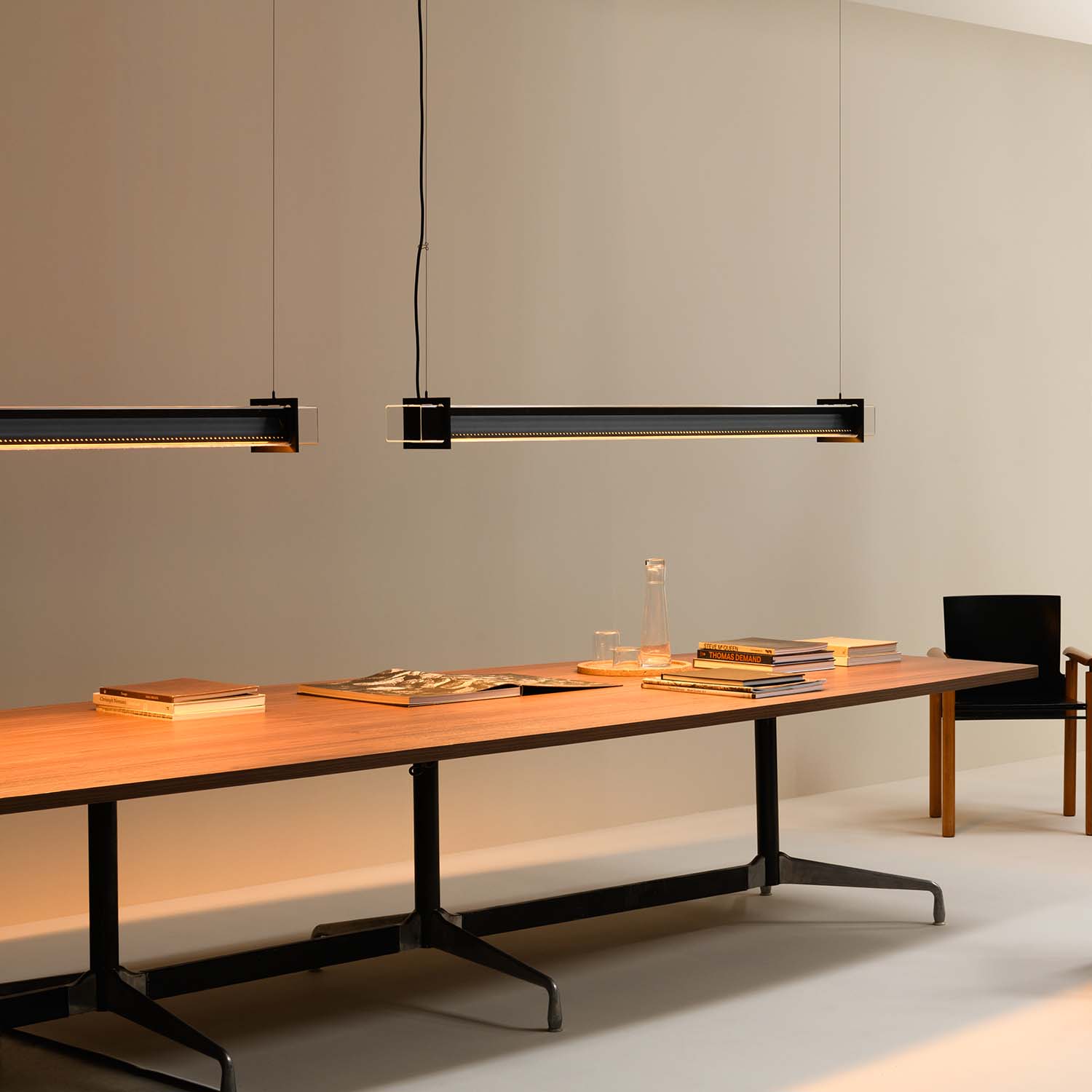 QUADRATUBE P2 - Industrial square design LED tube chandelier