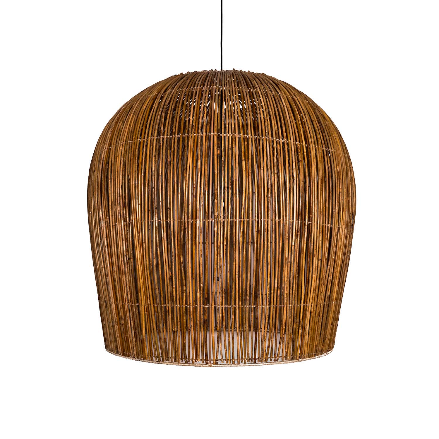 RATTAN BULB - Подвесной светильник с лампочкой из коричневого ротанга ручной работы