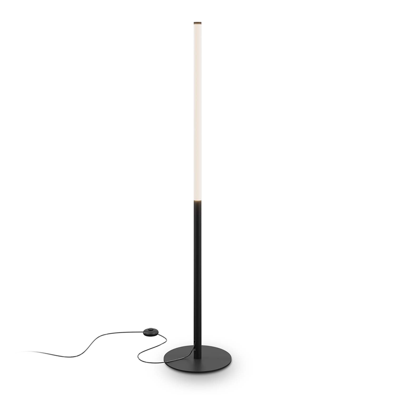 RAY - Lámpara de pie tubo LED diseño negro moderno