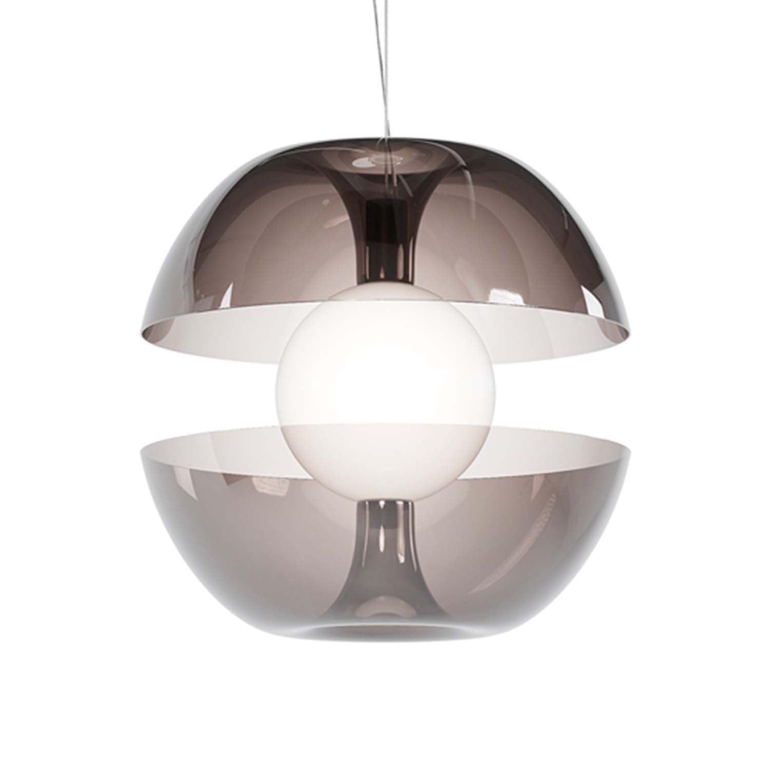 REBEL - Designer pendant lamp in the shape of an apple, smoked glass Integrated LED