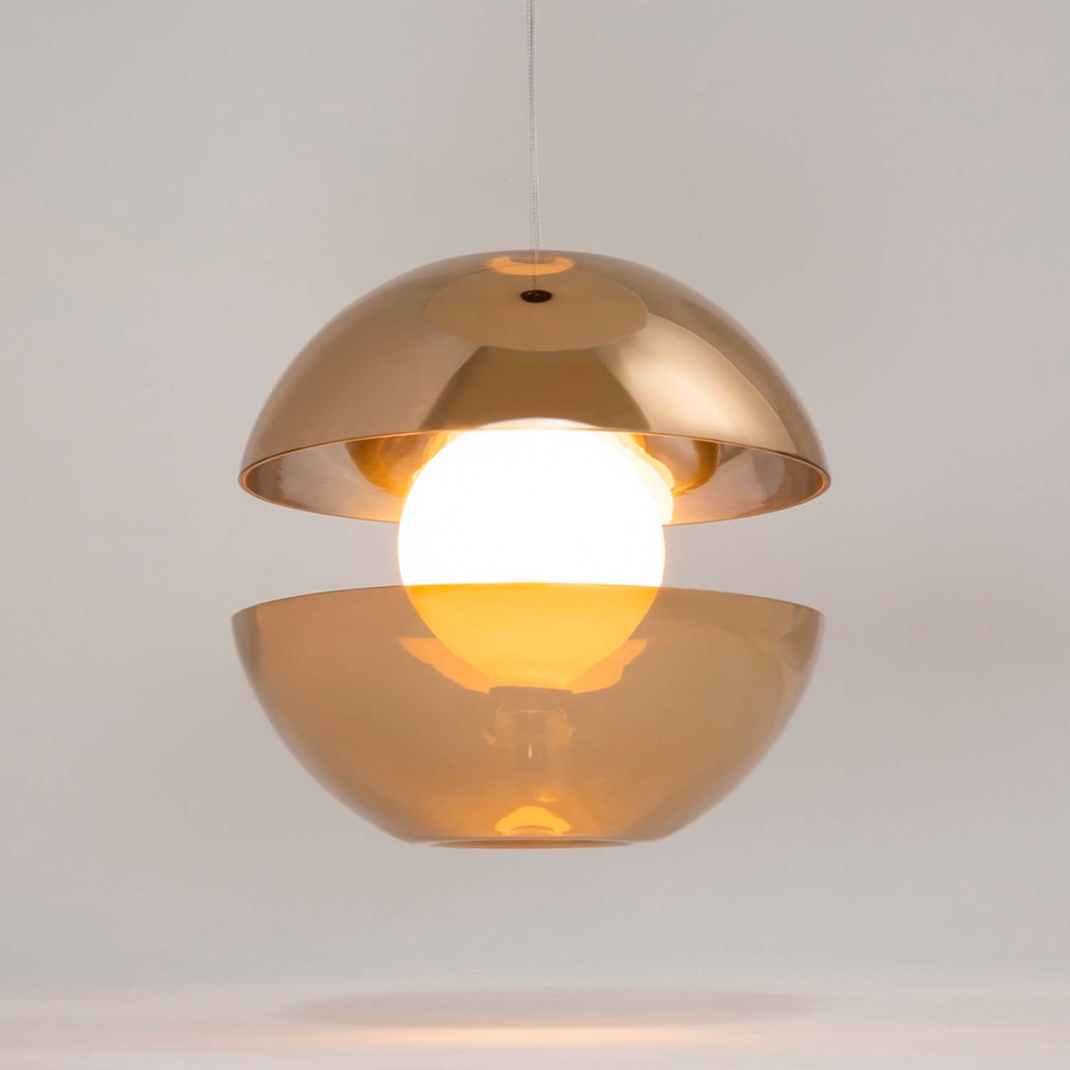 REBEL - Designer pendant lamp in the shape of an apple, smoked glass Integrated LED