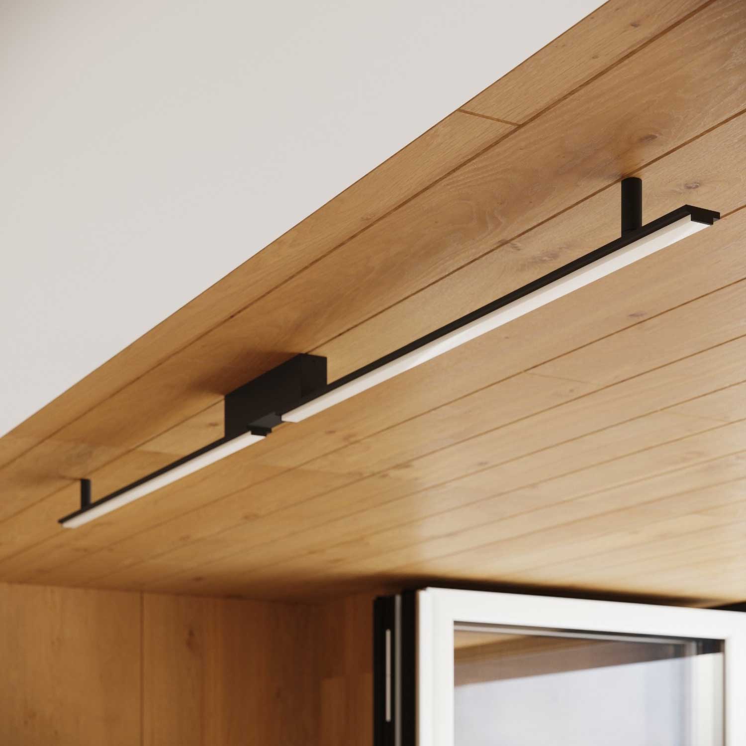 Reda - Plafonnier LED xxl acier pour salon minimaliste