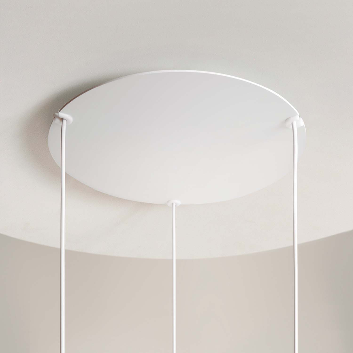 REFLEX - Suspension spatiale disque blanc design