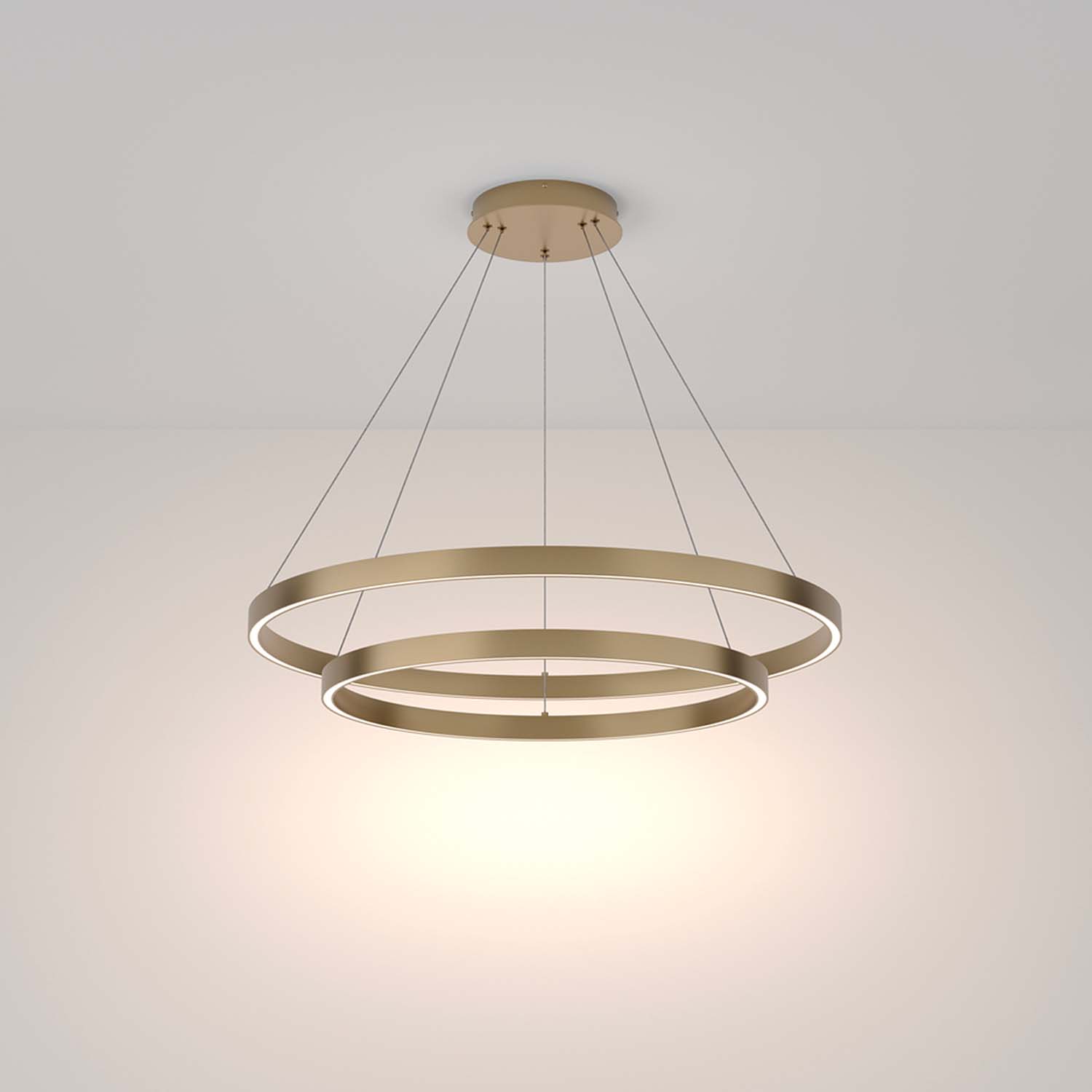 RIM - Hängelampe gold oder schwarz, 2 Ringe, integrierte LED