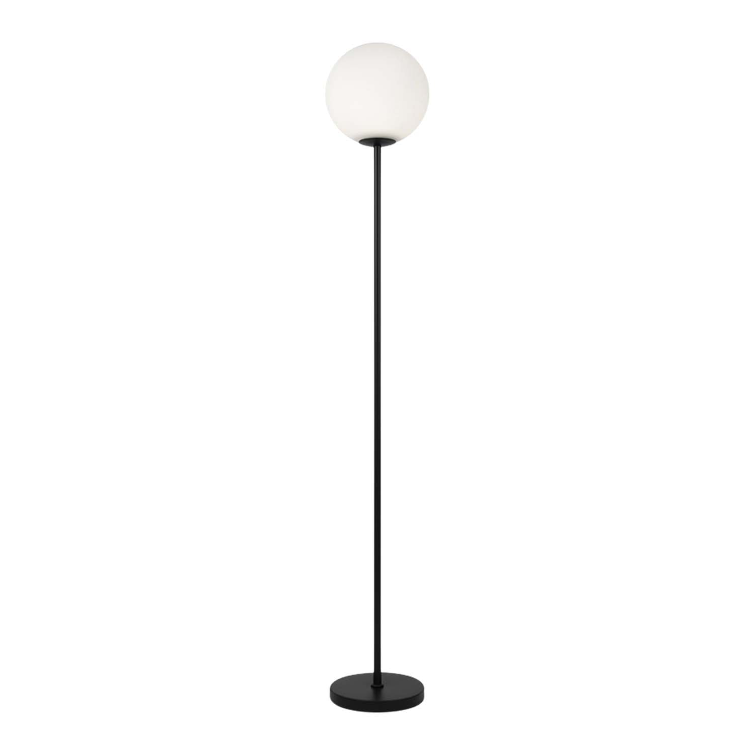 RING - Design floor lamp for living room gold or black, glass globe