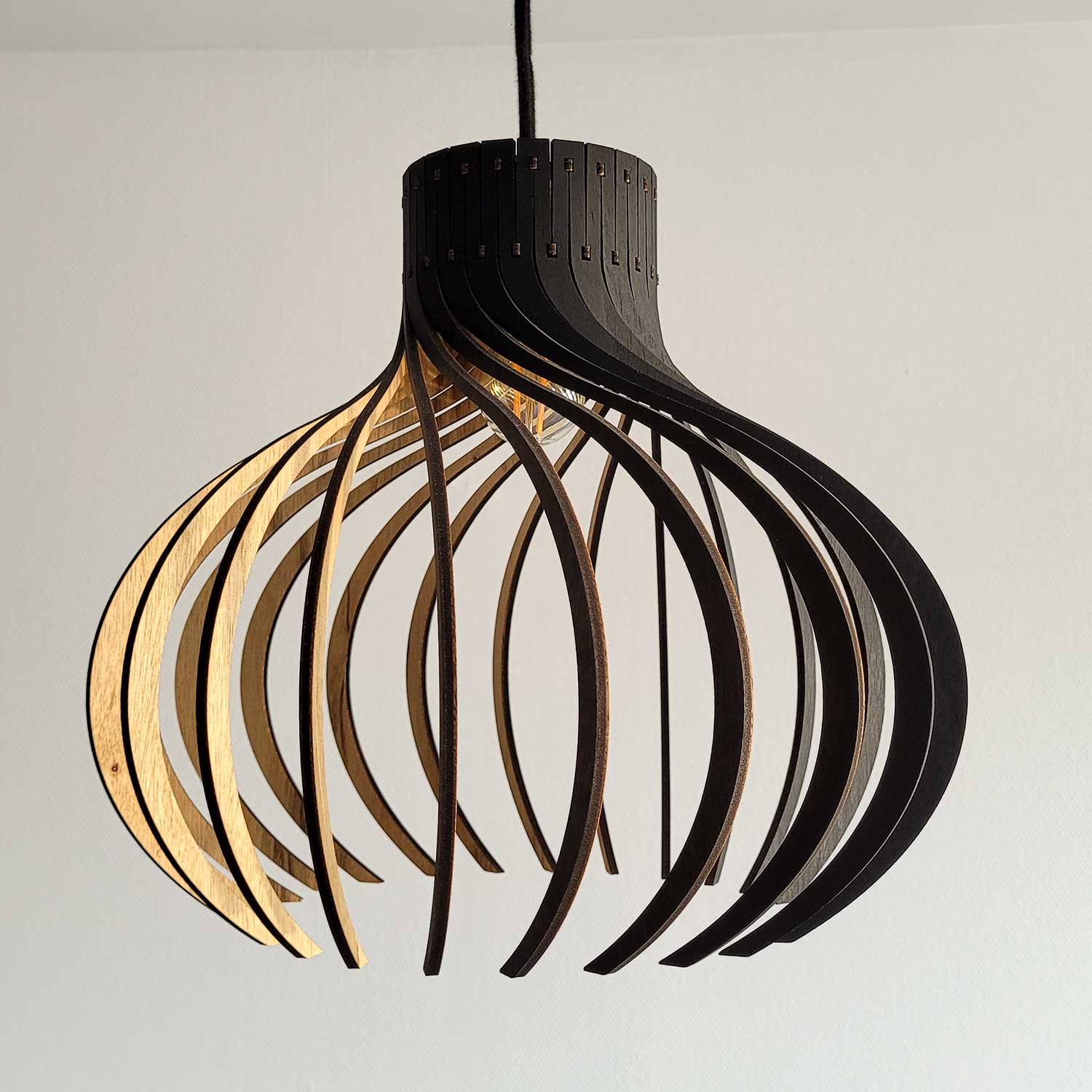 Rinoz - Suspension en bois design cage artisanal