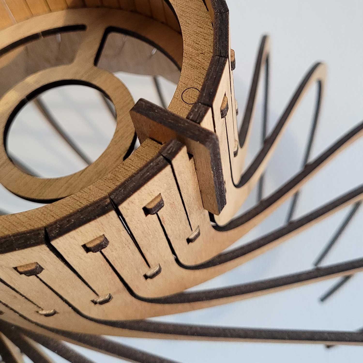 Rinoz - Suspension en bois design cage artisanal